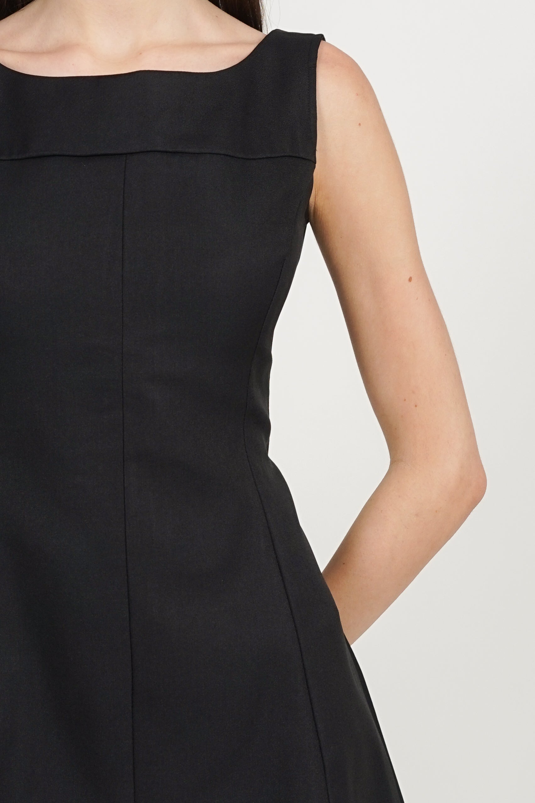A-Line Vest Mini Dress in Black