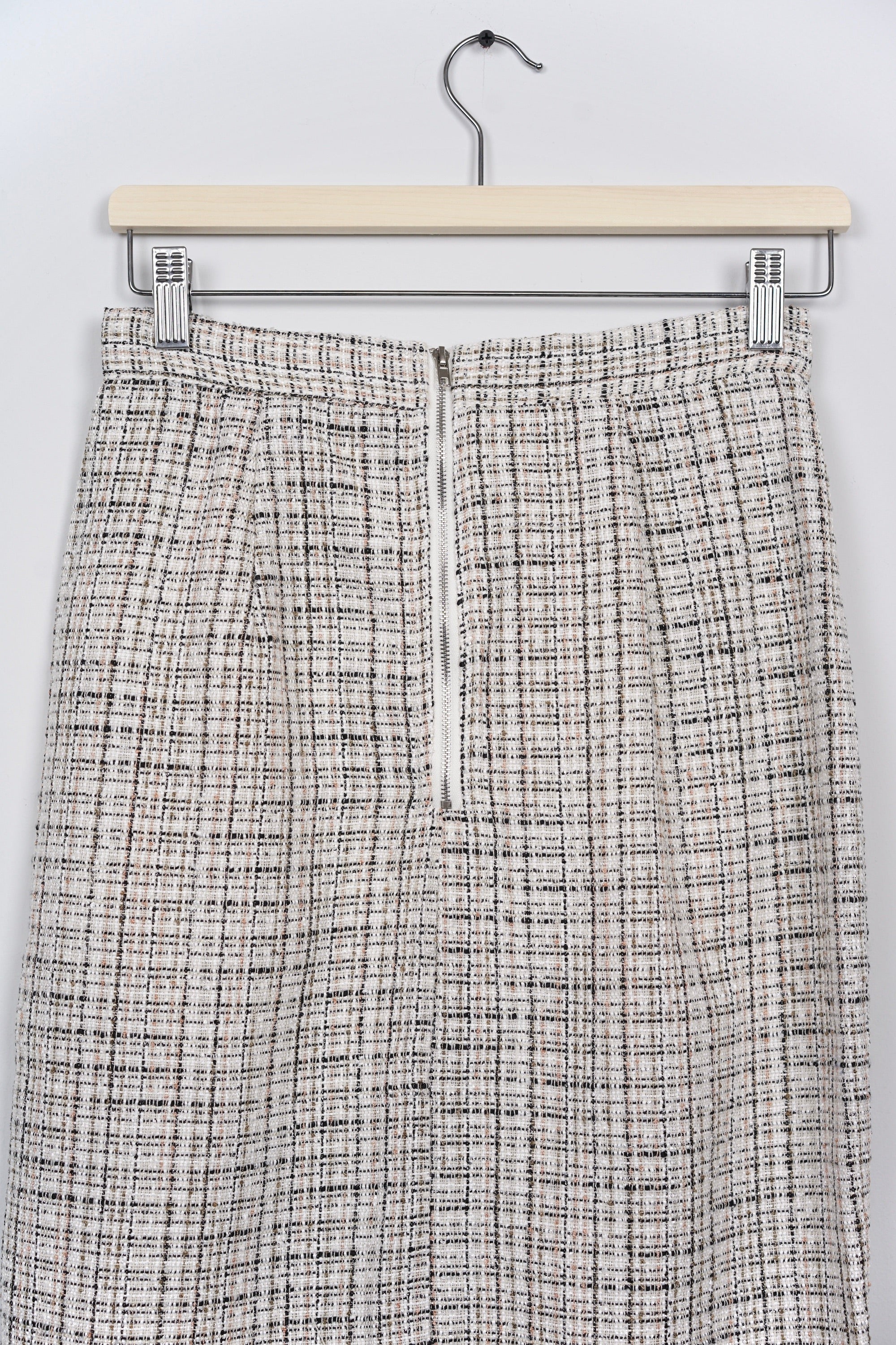 Sonia Tweed Skirt in White