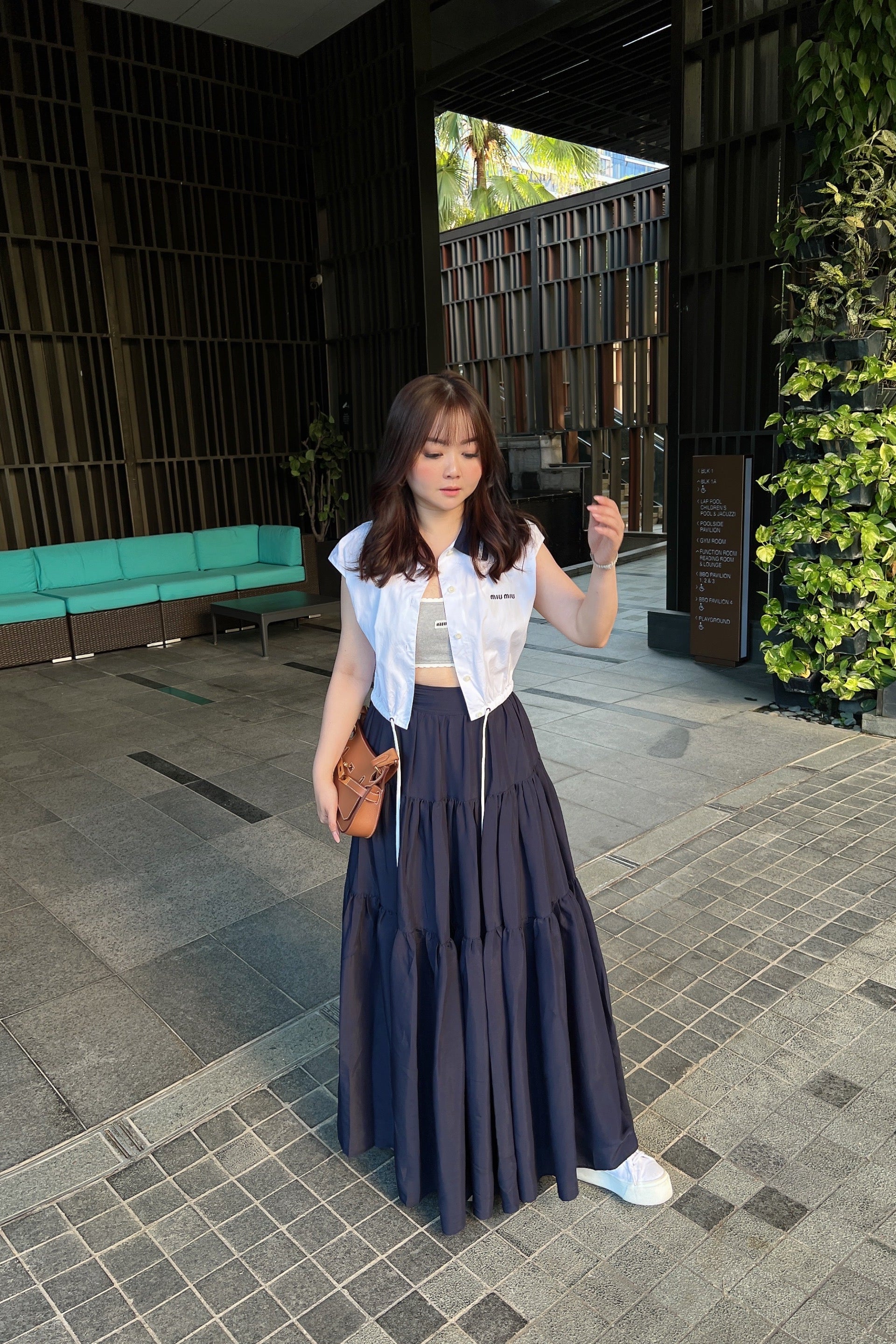 Cloud Maxi Skirt in Navy