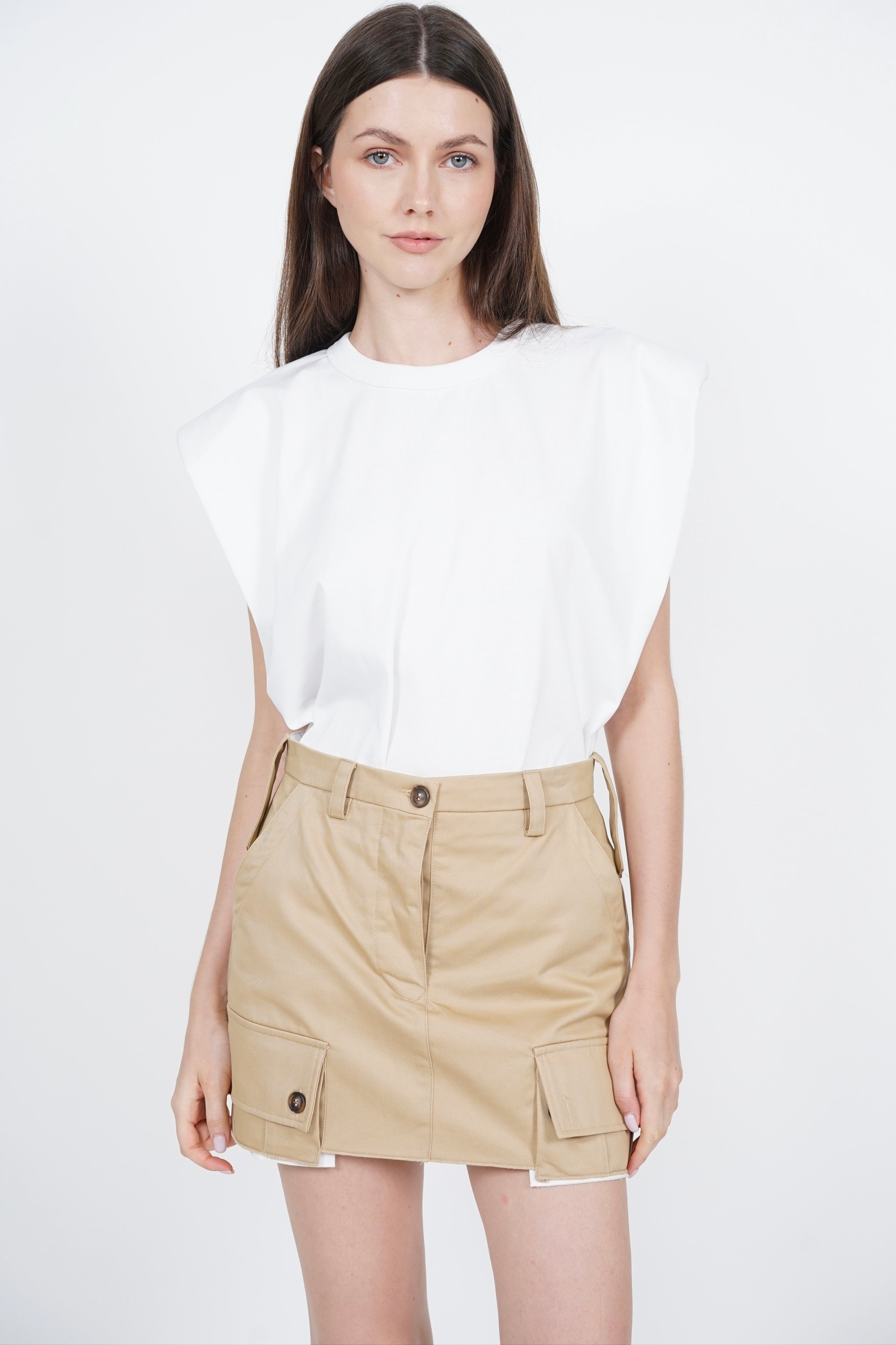 Mini Cargo Skorts in Khaki