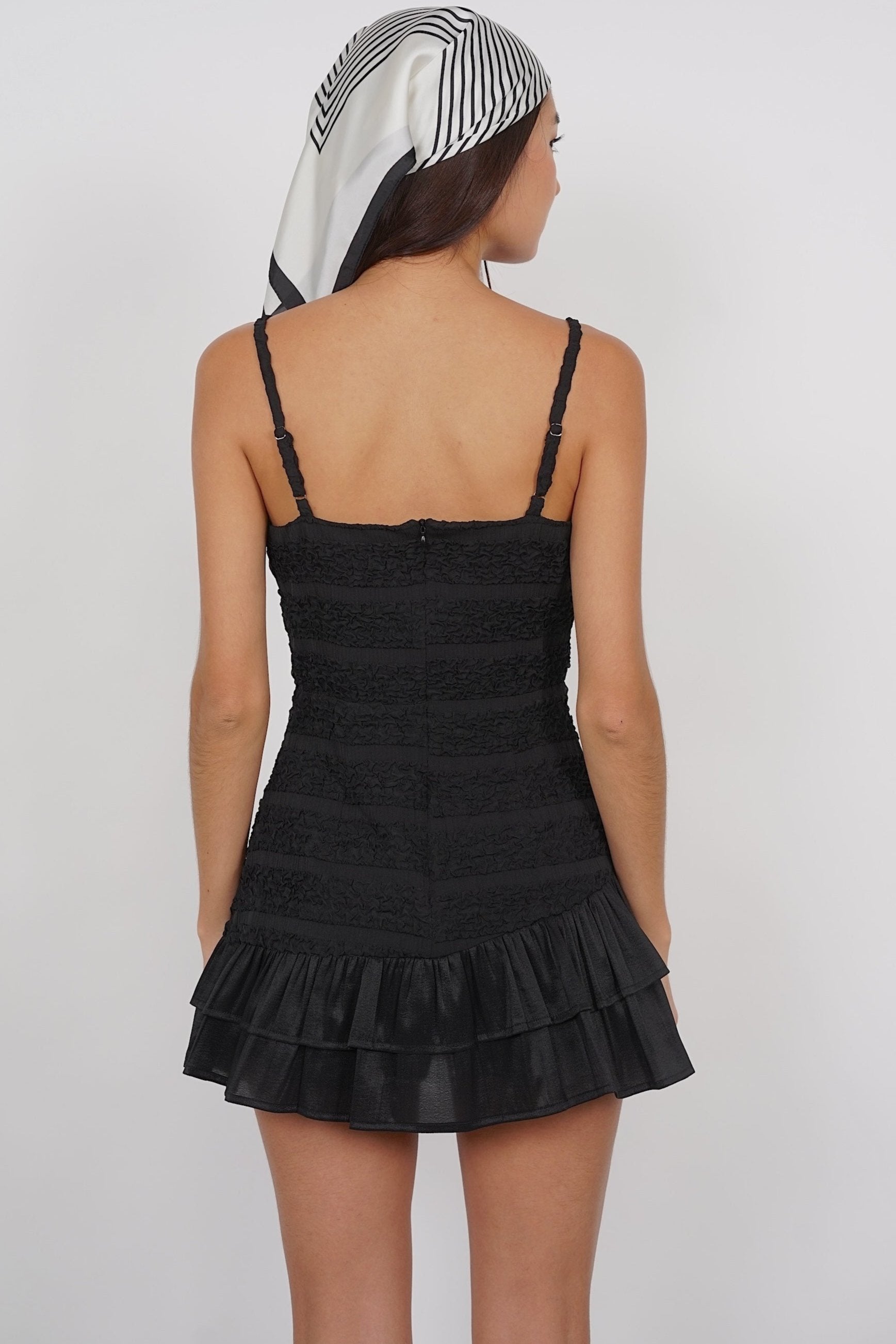Ruffled Romper in Black