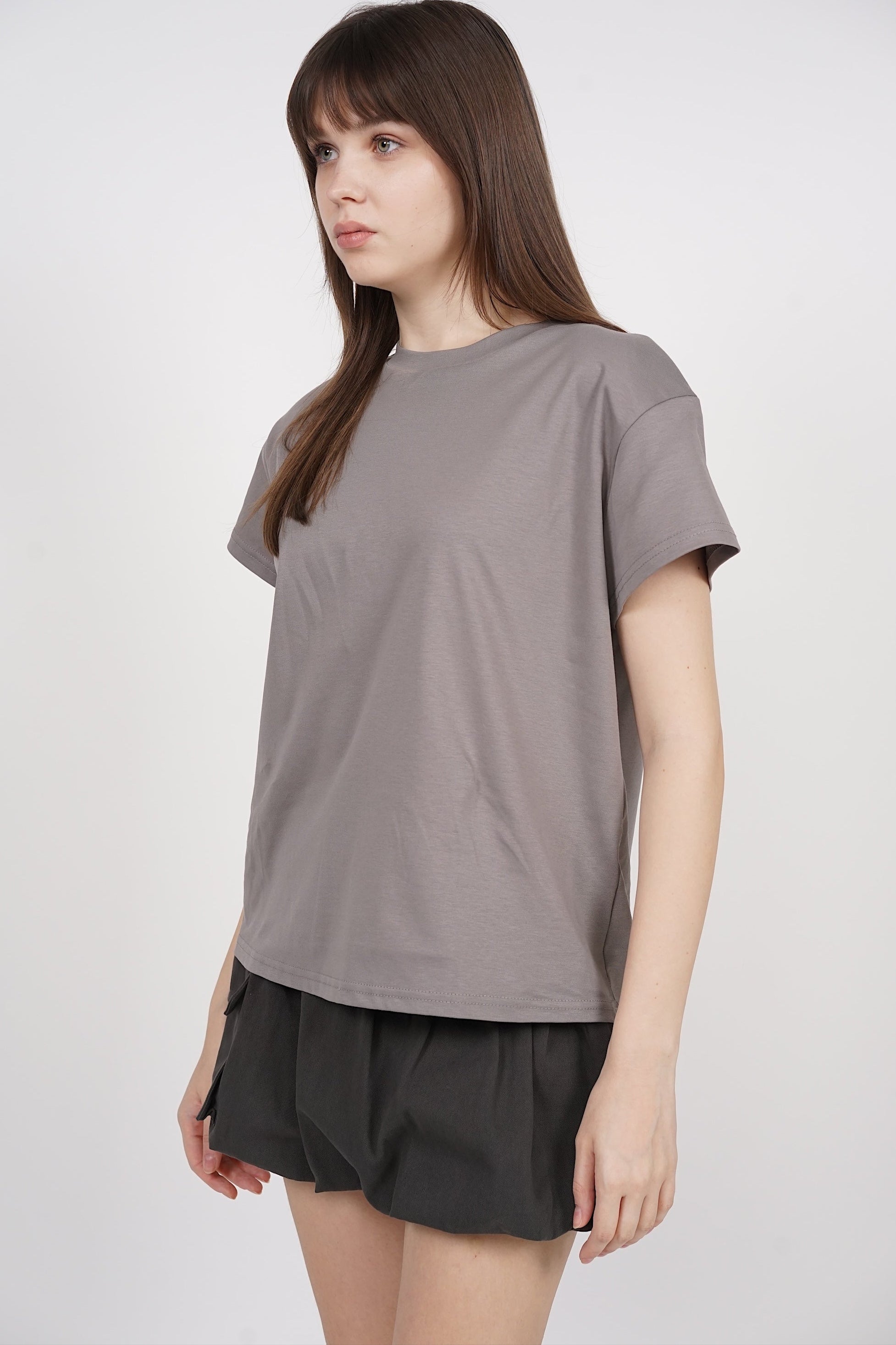 Padded Short Sleeve Shirt in Grey