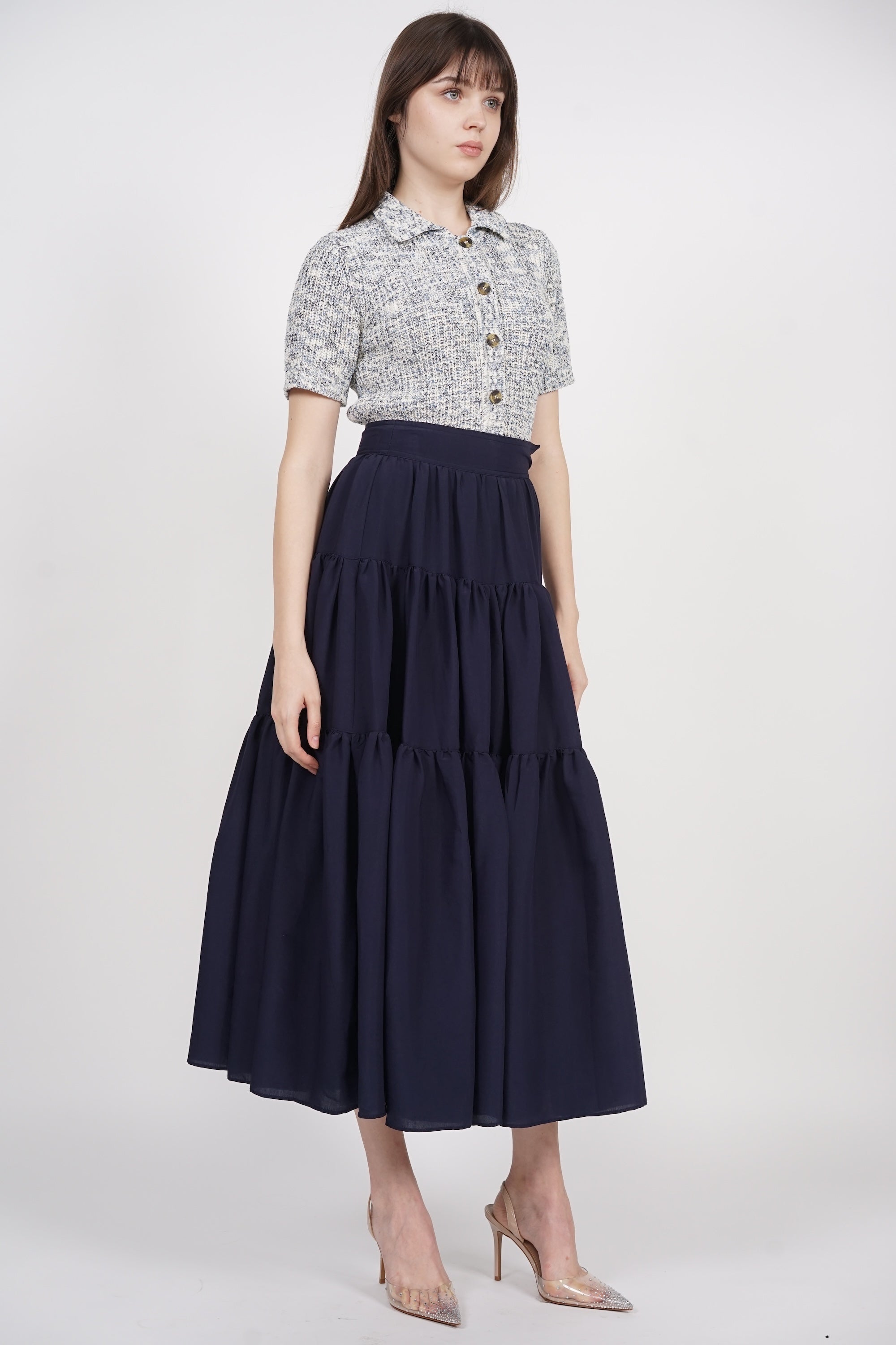 Cloud Maxi Skirt in Navy