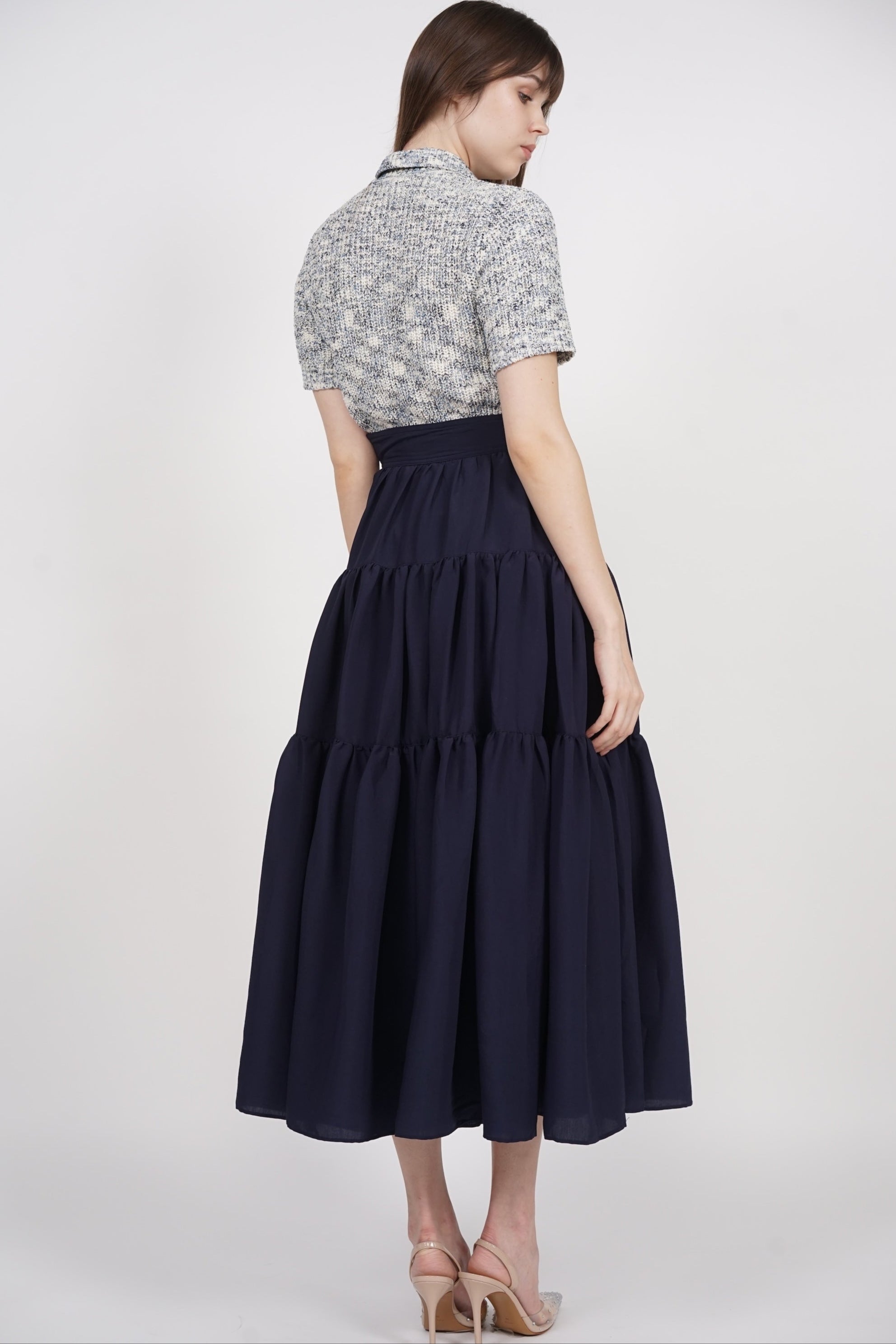 Cloud Maxi Skirt in Navy