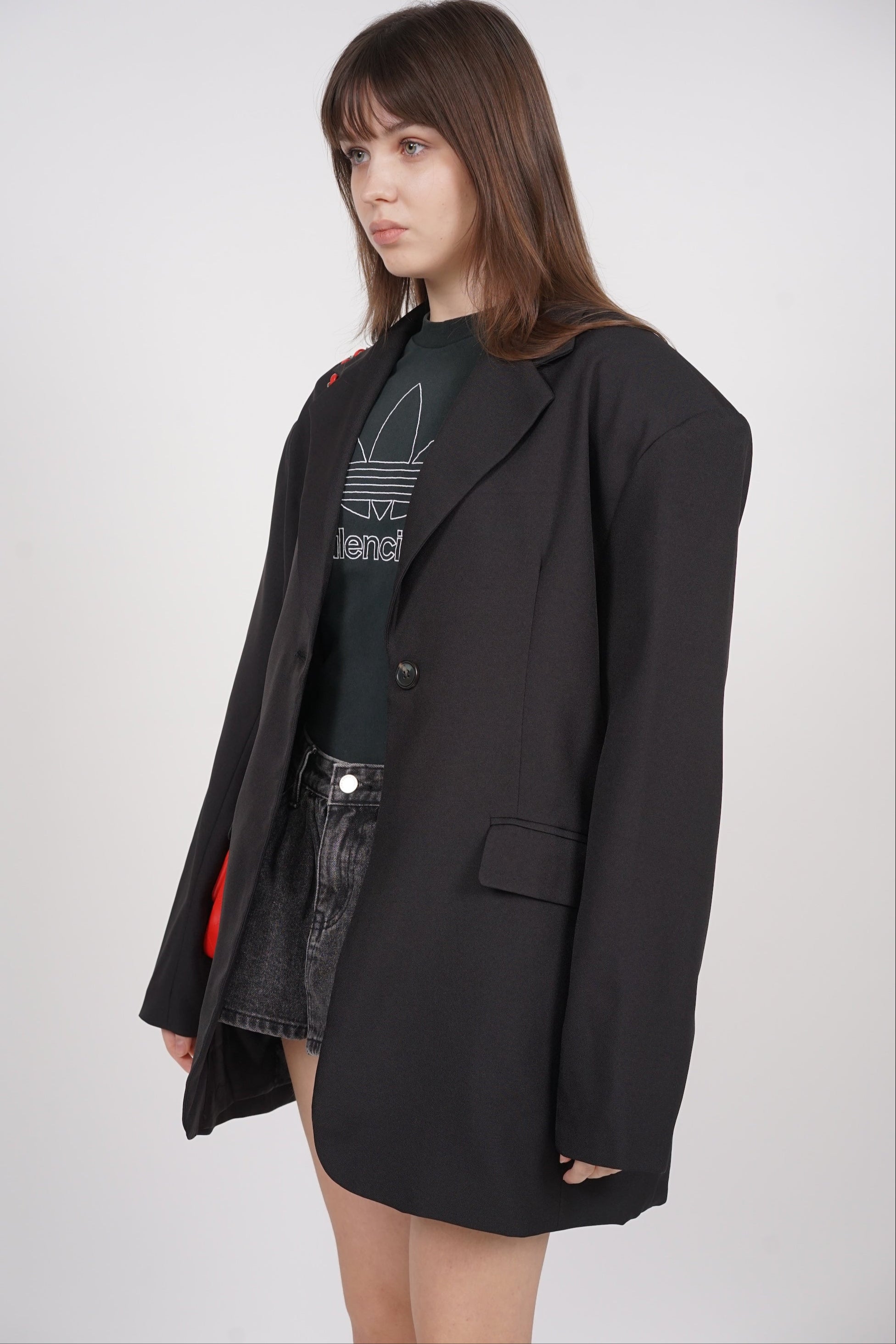 Relaxed Oversized Blazer in Black