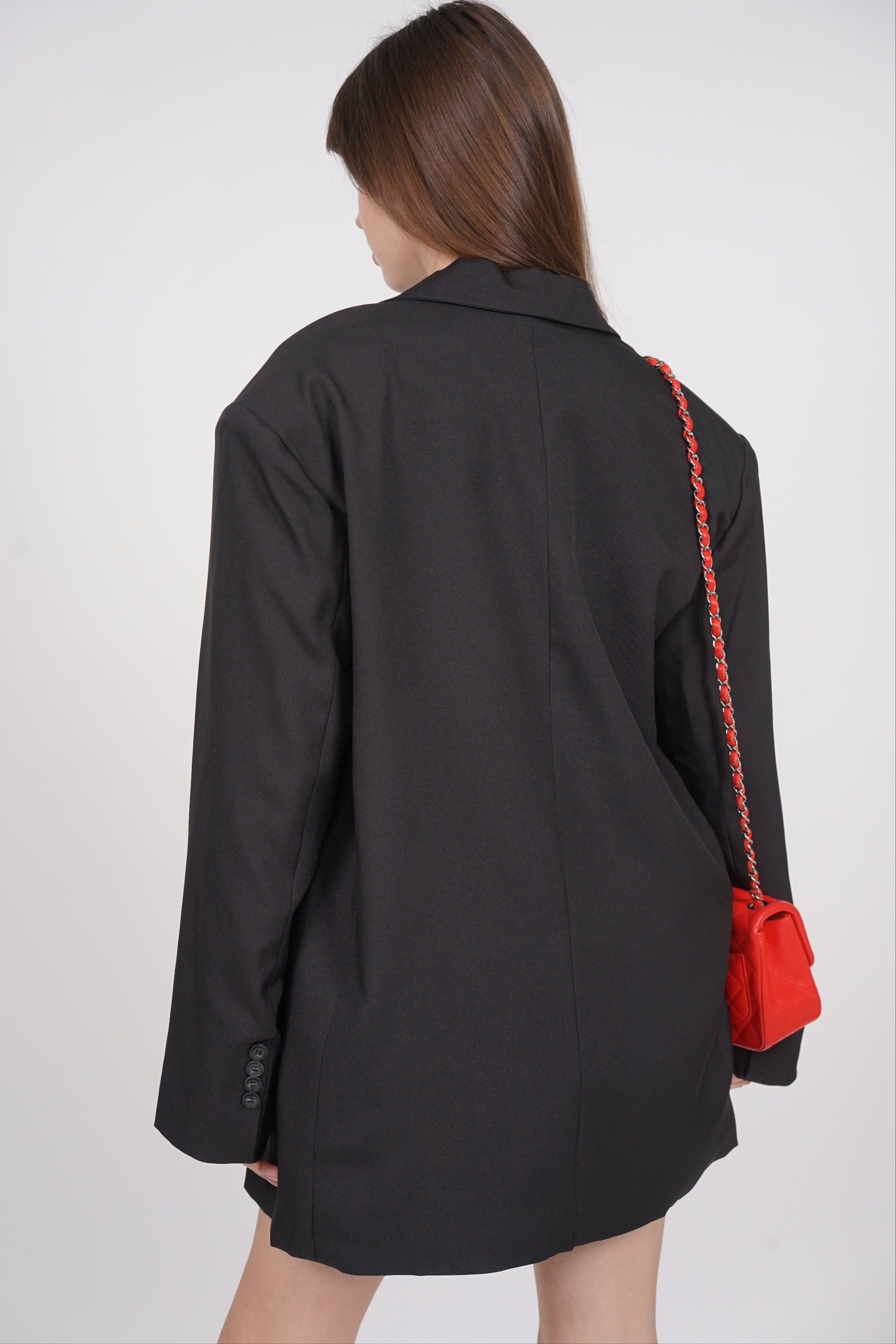 Relaxed Oversized Blazer in Black