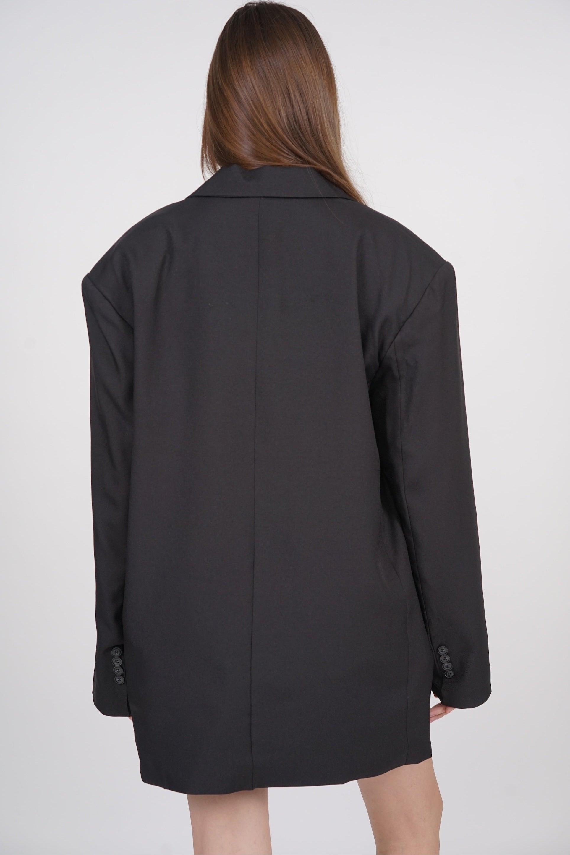 Relaxed Oversized Blazer in Black