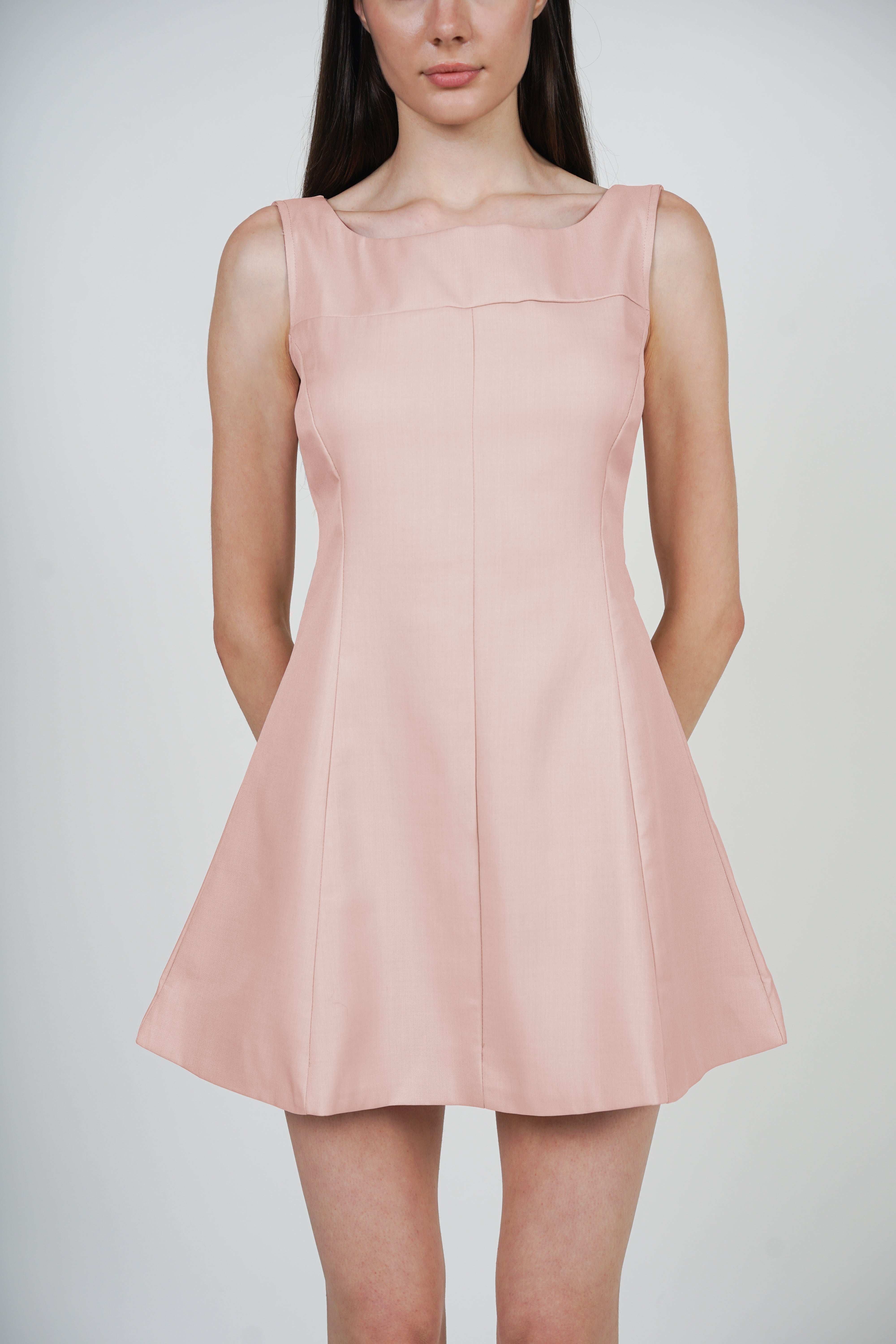 A-Line Vest Mini Dress in Pink