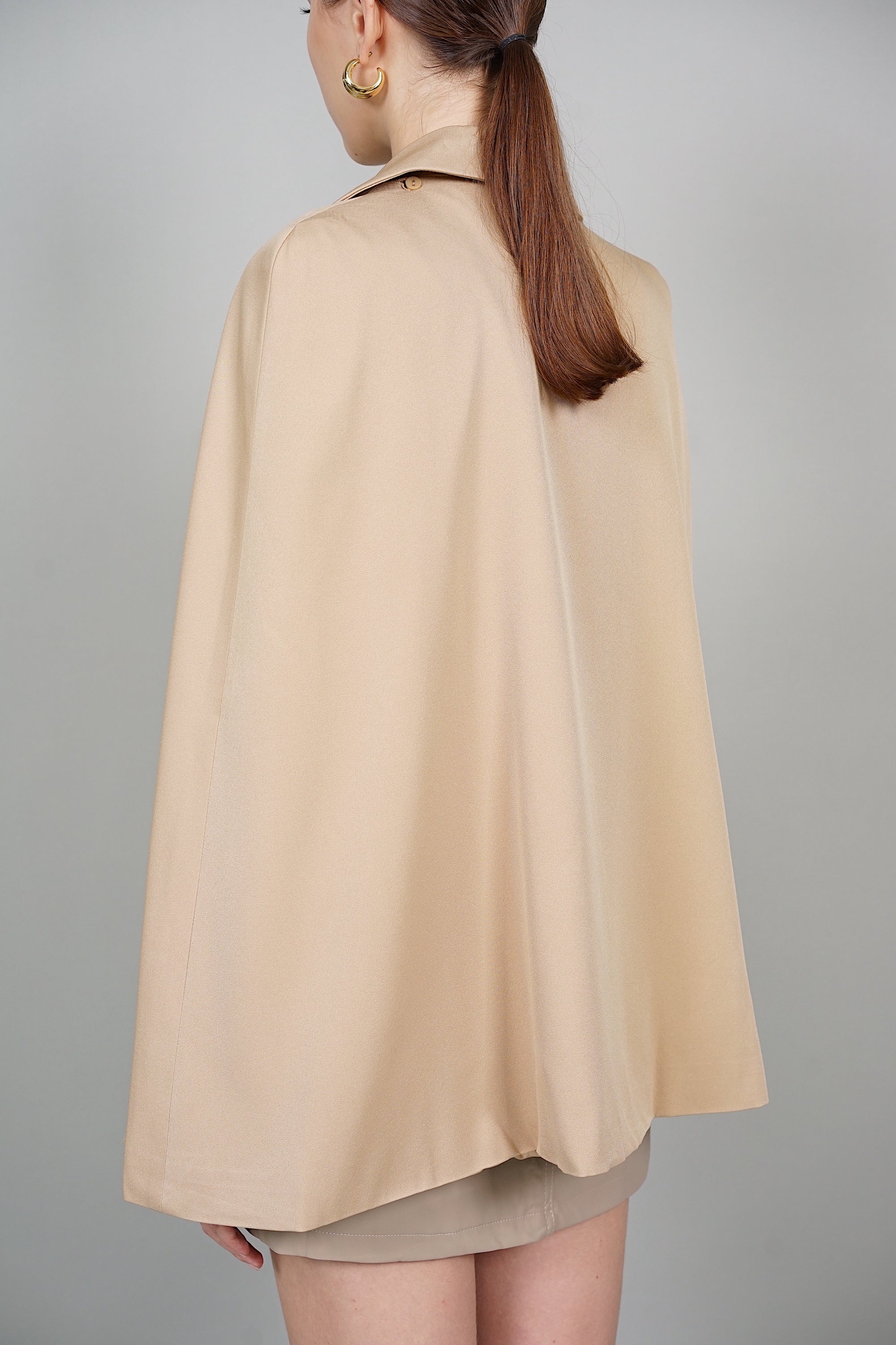 Bridget Two-Way Cape Vest in Khaki