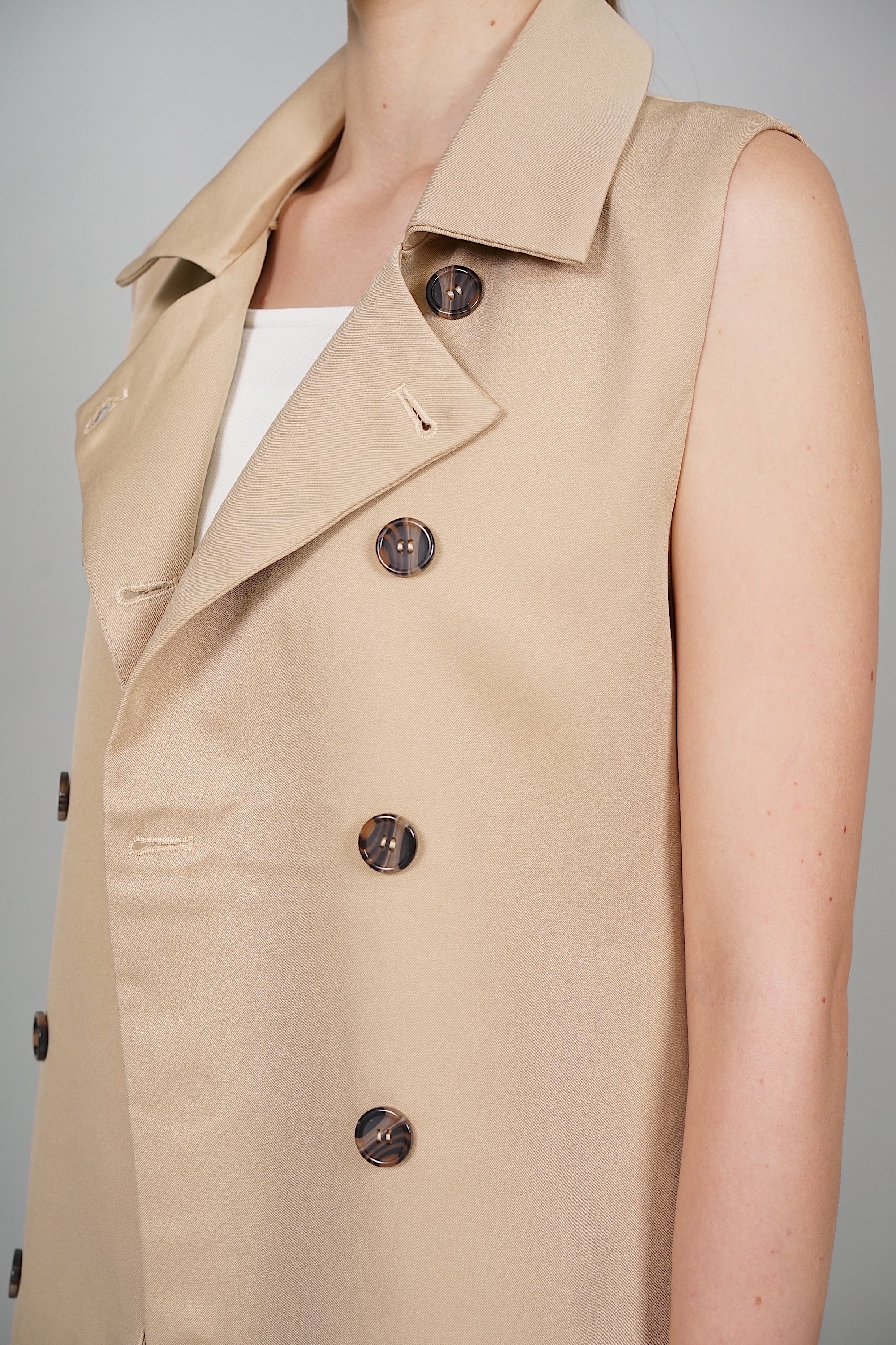 Bridget Two-Way Cape Vest in Khaki