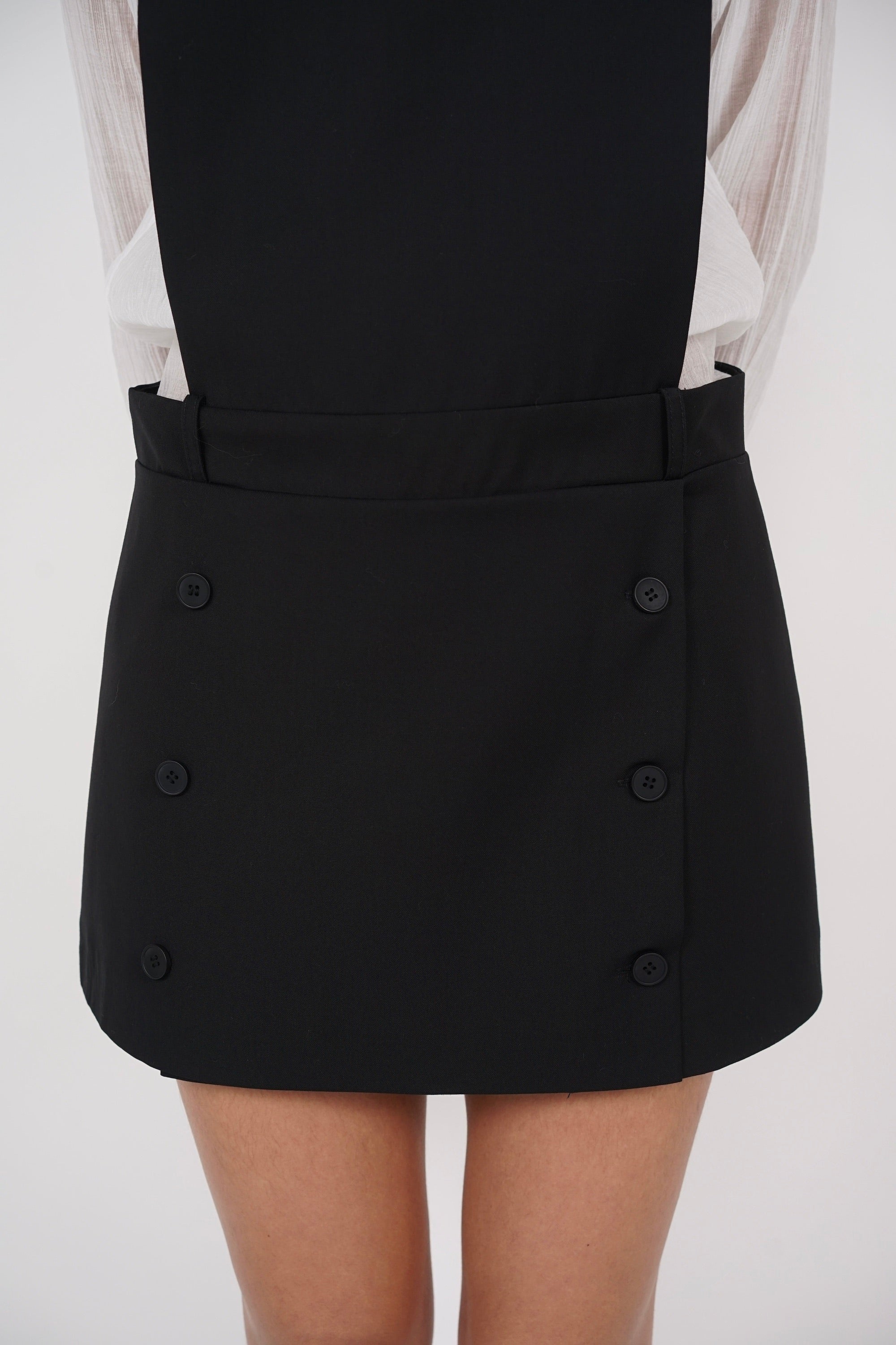 Pinafore Dress in Black