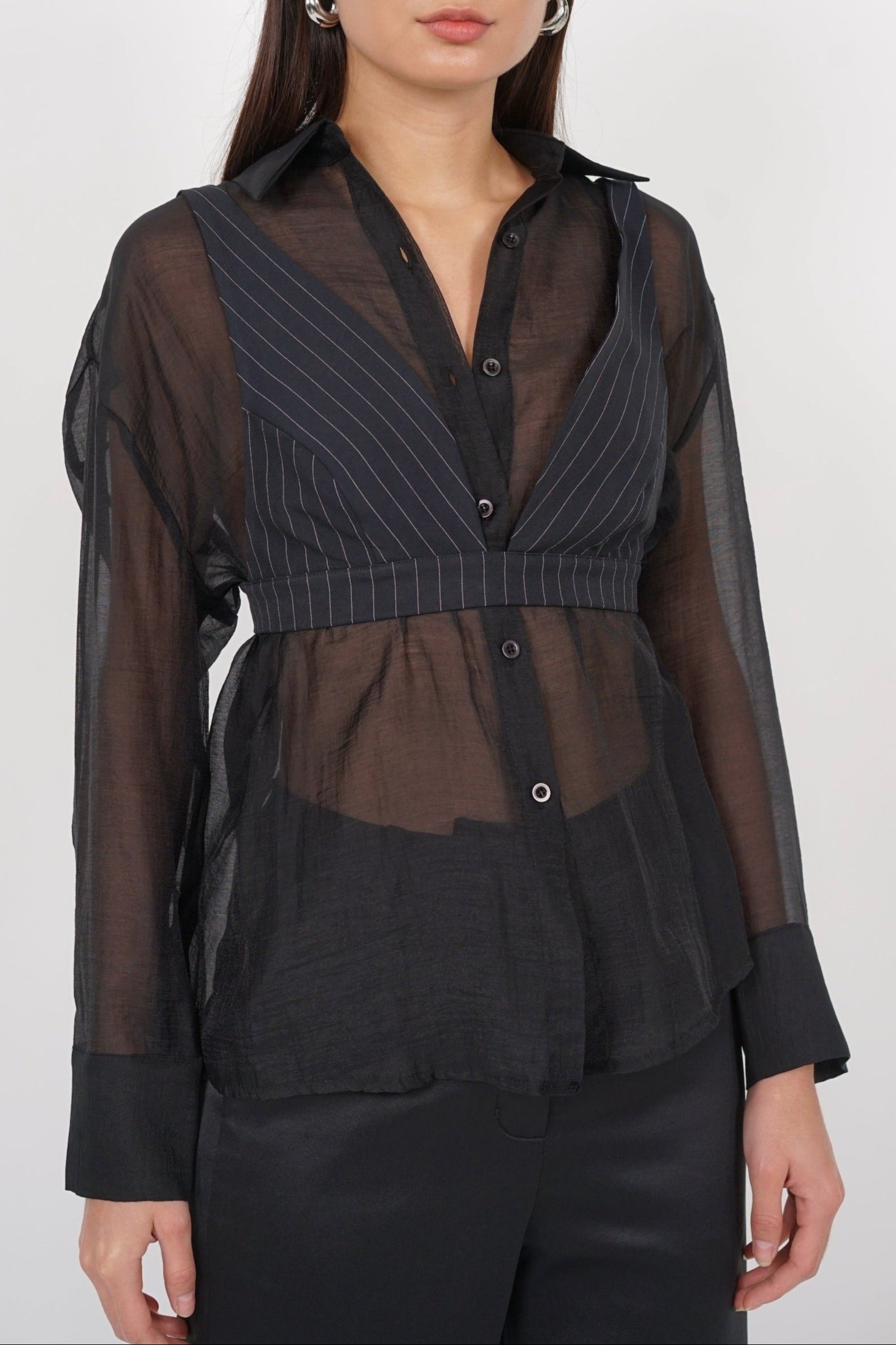 Bralet Top in Midnight Stripes