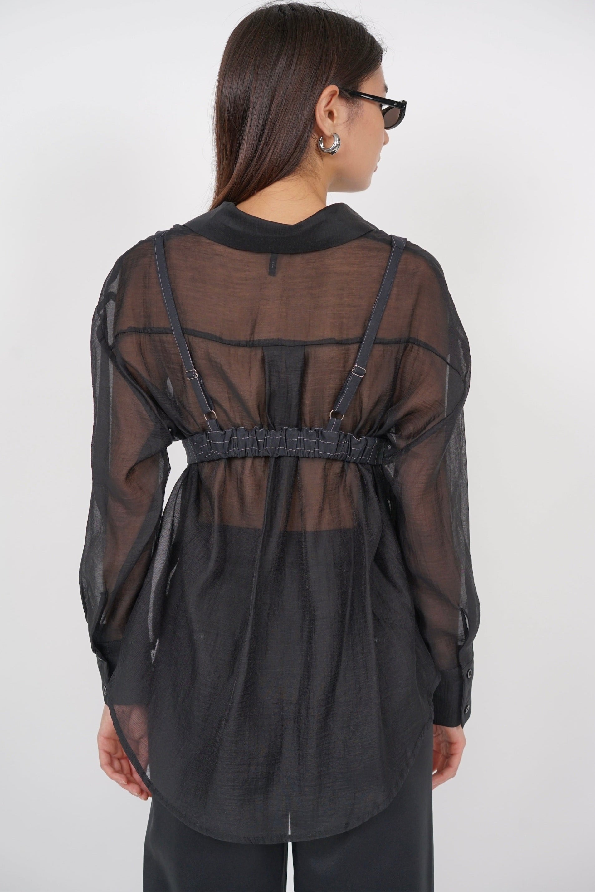 Bralet Top in Midnight Stripes