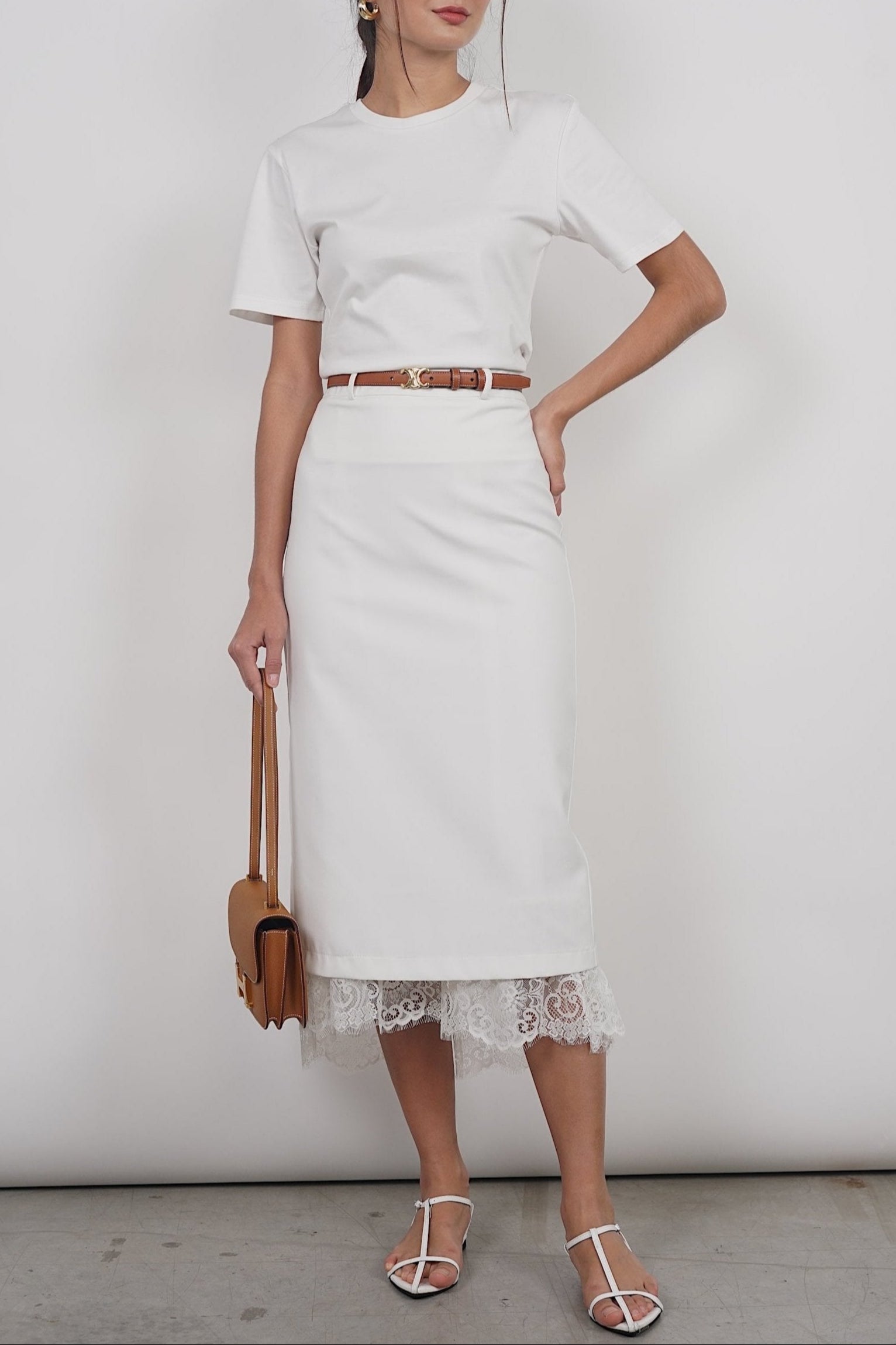 Dreamy Lace Skirt in White