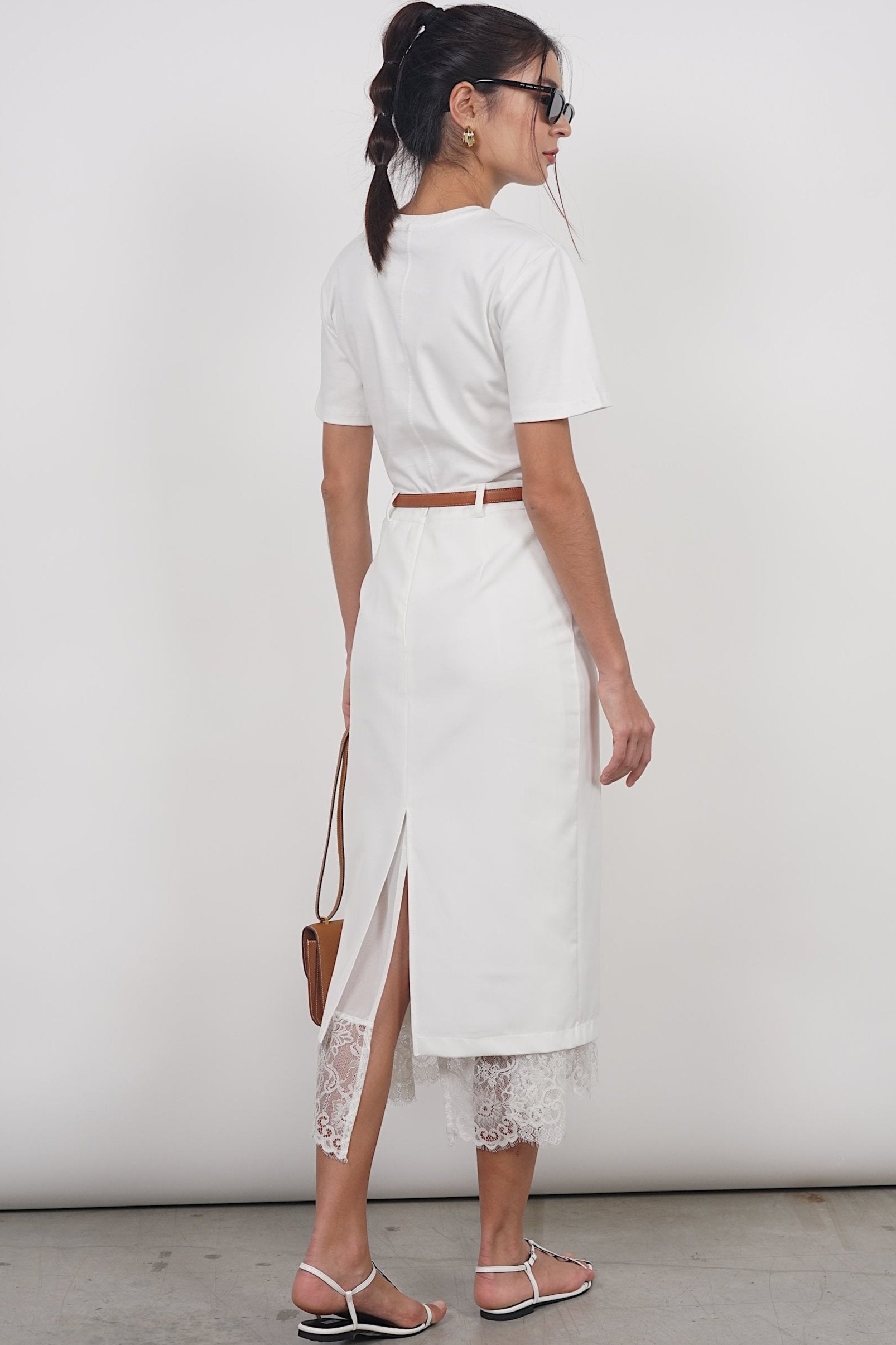 Dreamy Lace Skirt in White