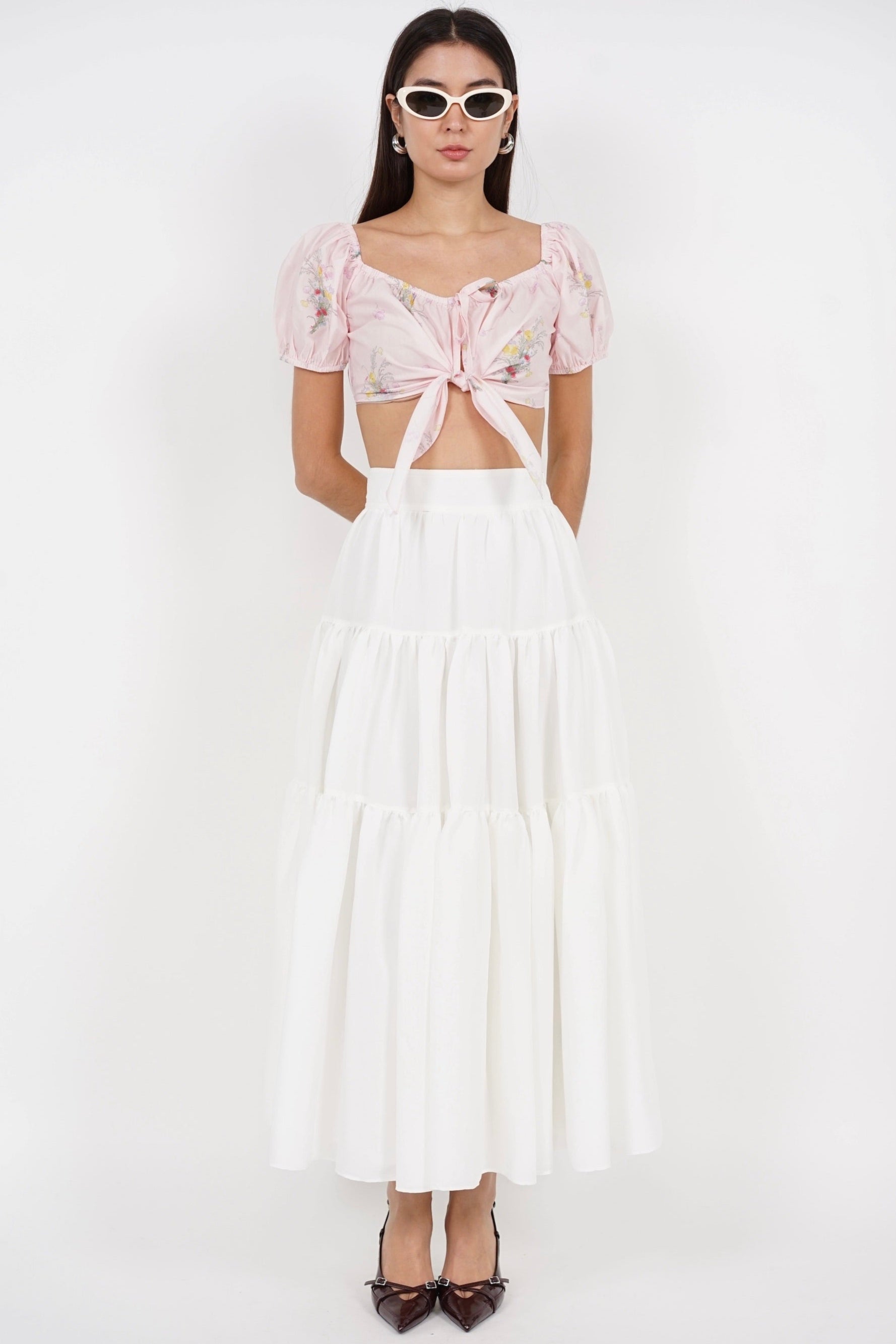 Cloud Maxi Skirt in Cotton White