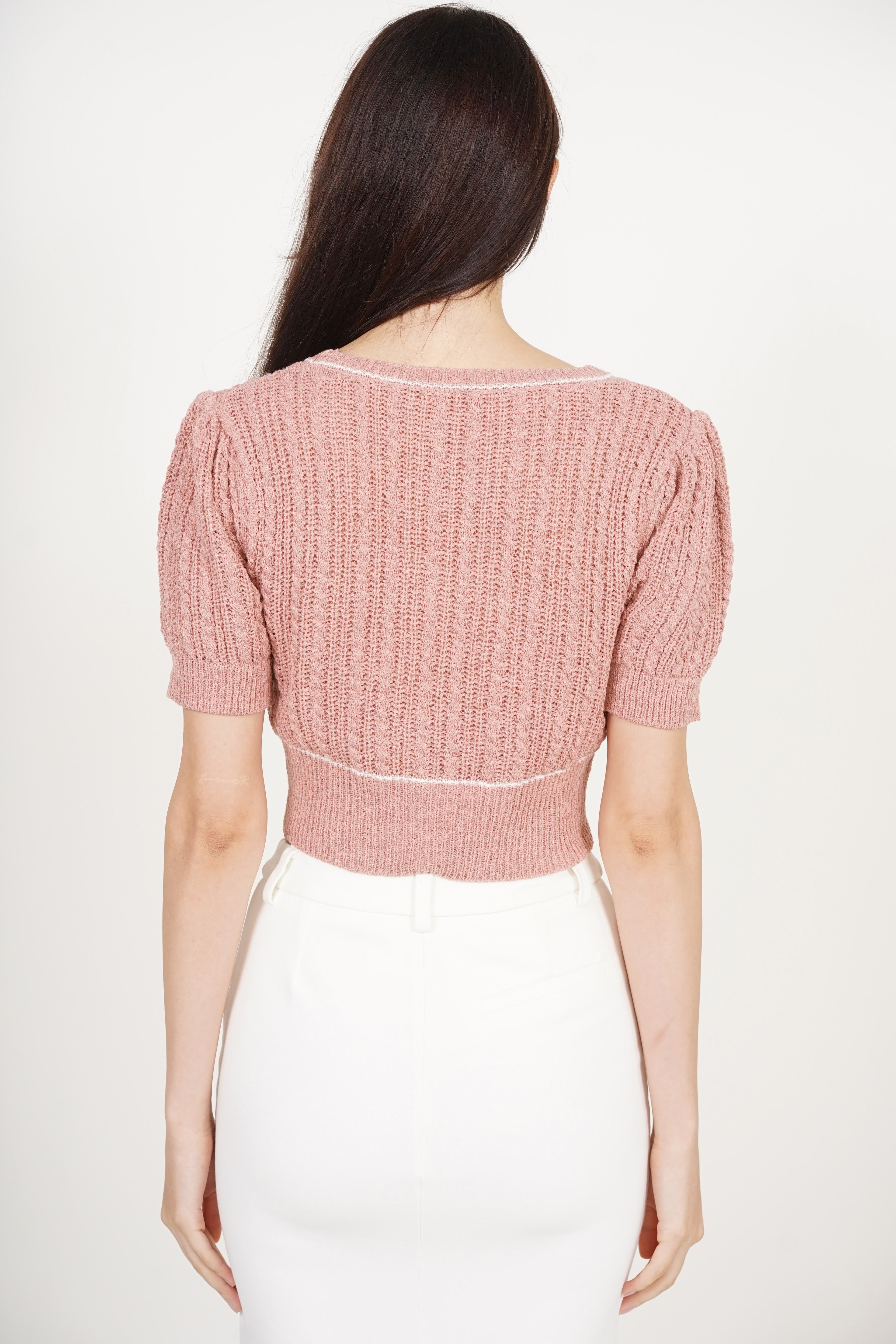 Knit Top in Nude Pink