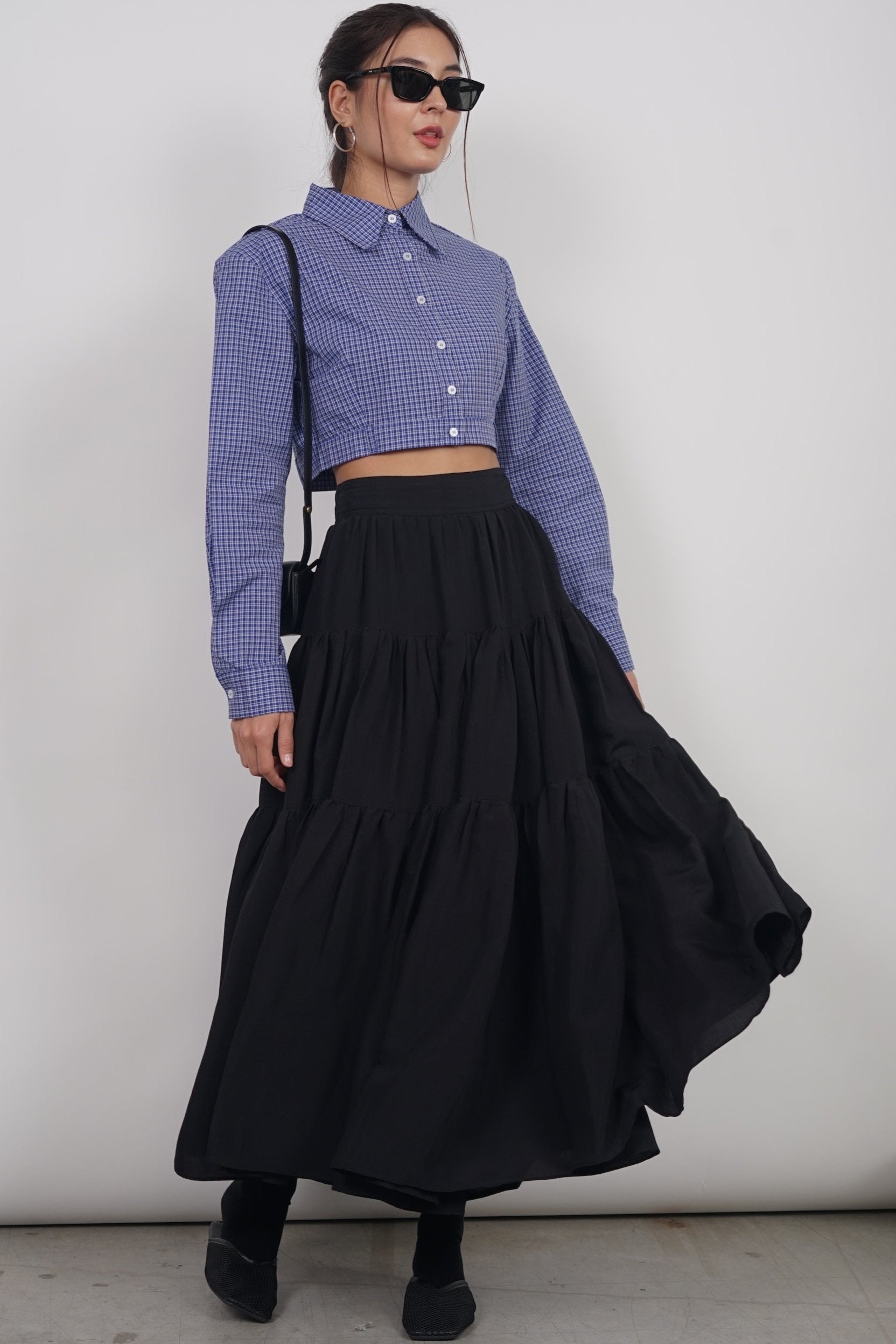 Cloud Maxi Skirt in Jet Black