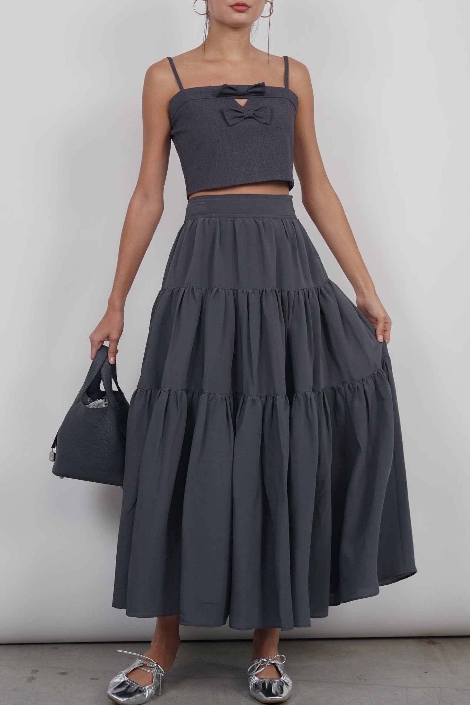 Cloud Maxi Skirt in Slate