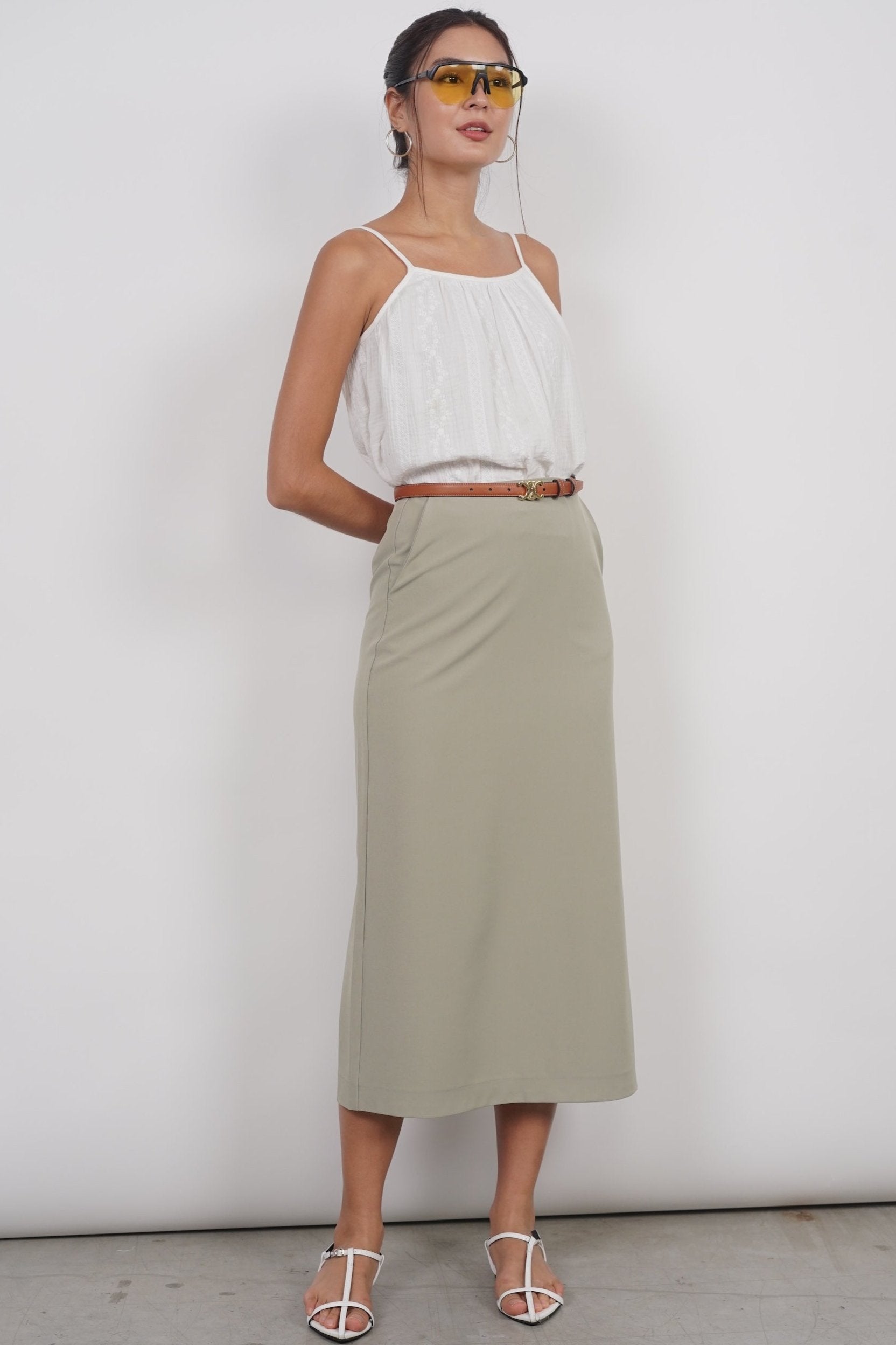 Pencil Cut Skirt in Pistachio