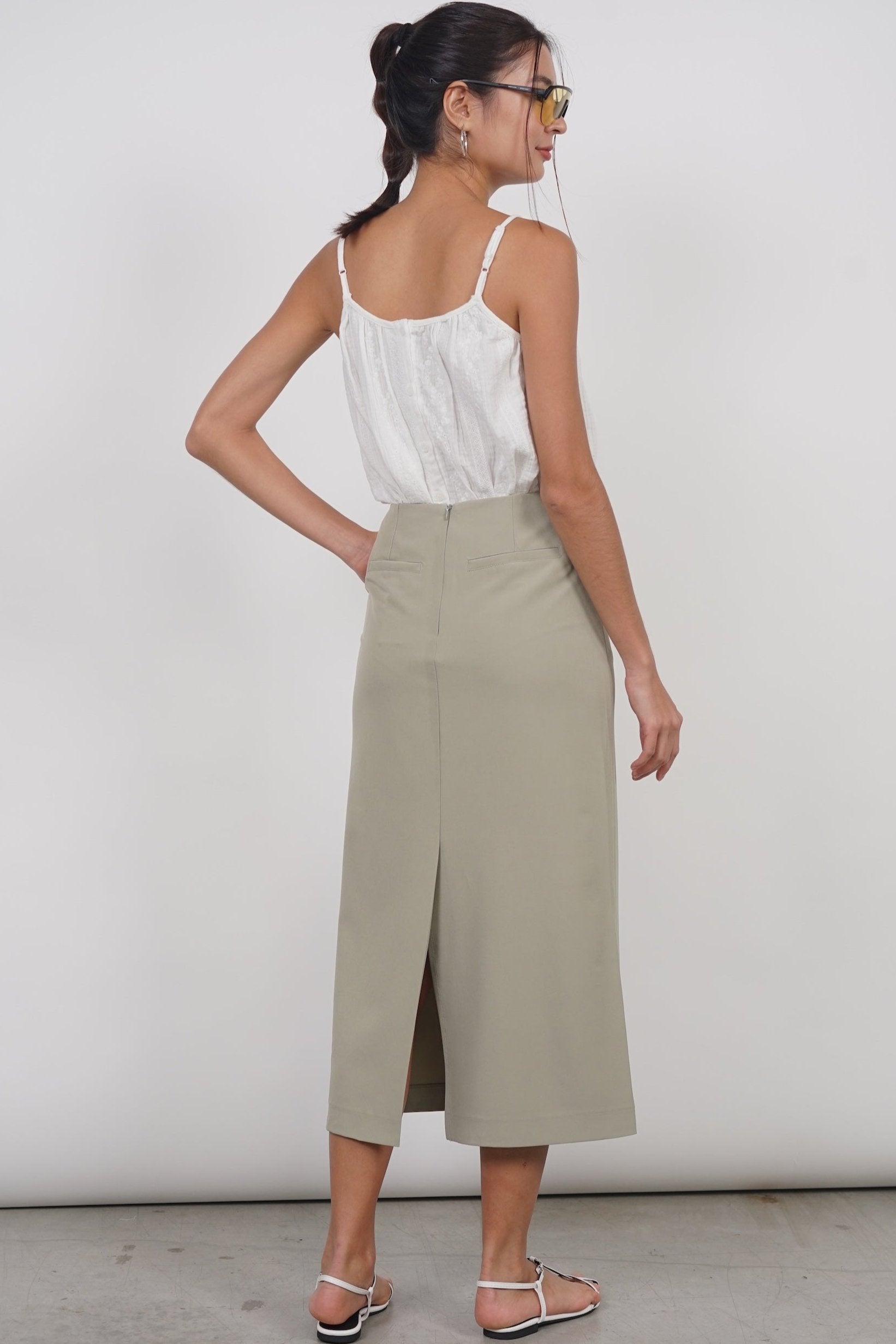 Pencil Cut Skirt in Pistachio
