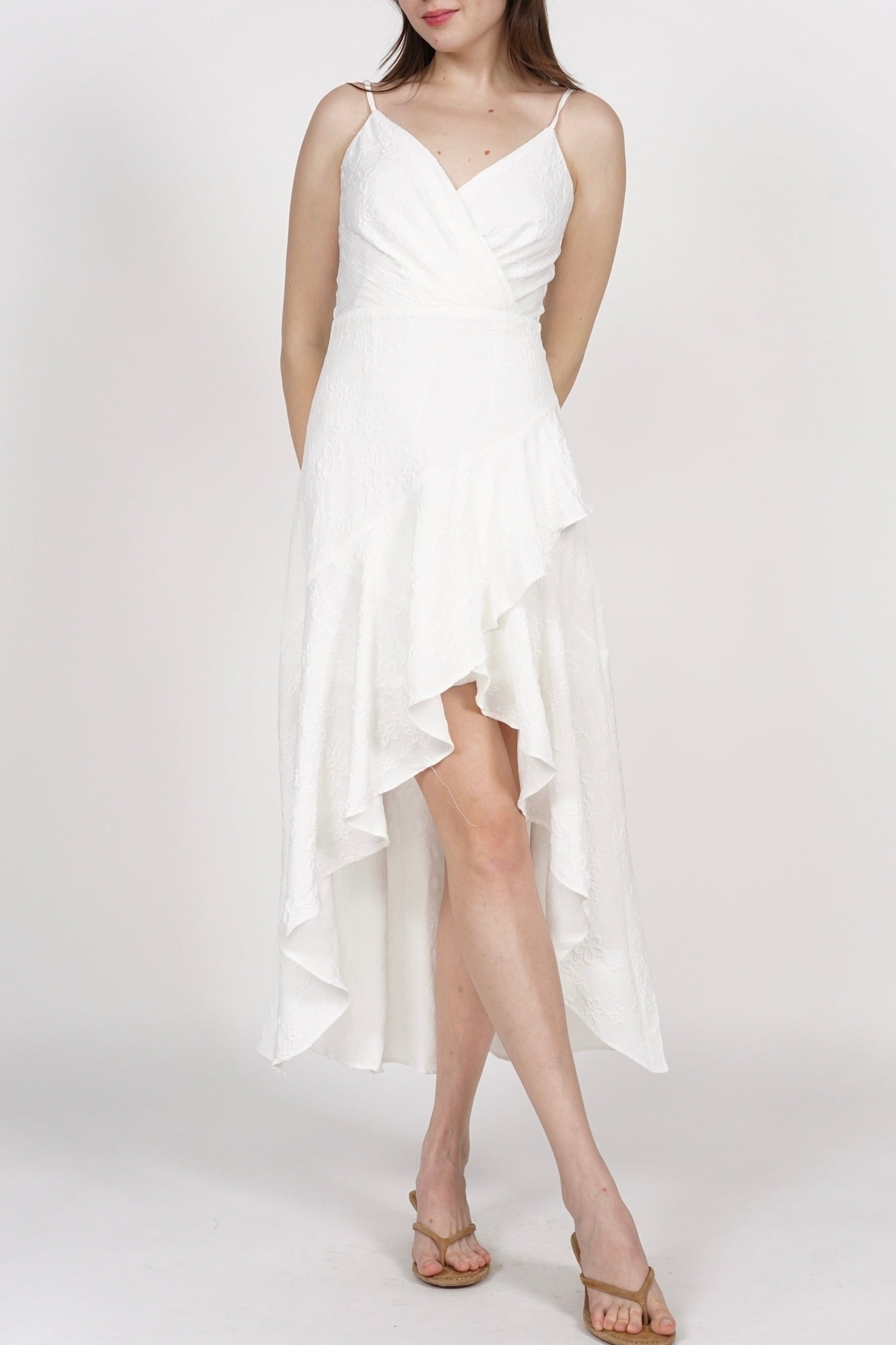 Kennedy Ruffled Dress in White
