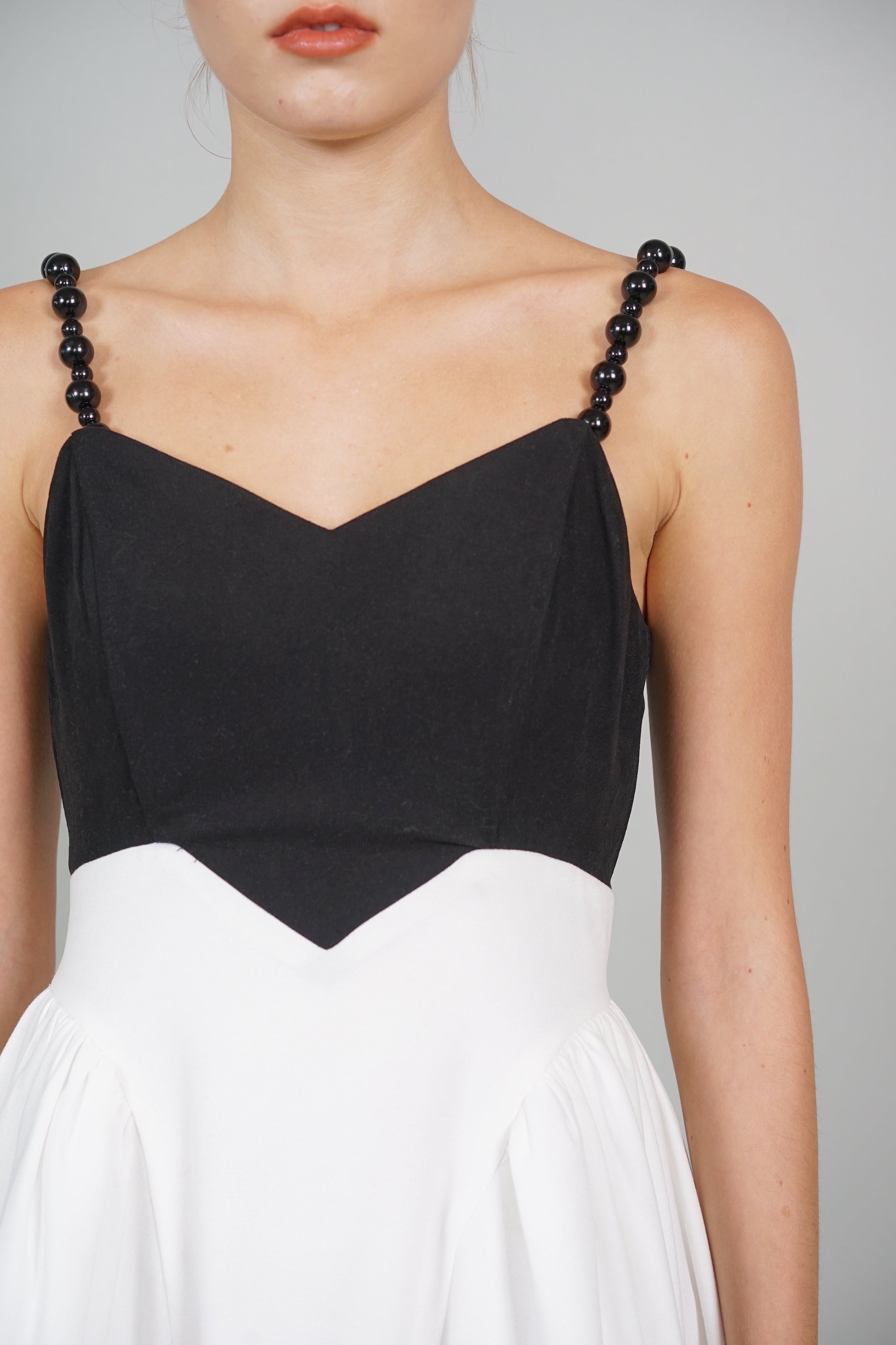 Avery Cami Midi Dress in Black White