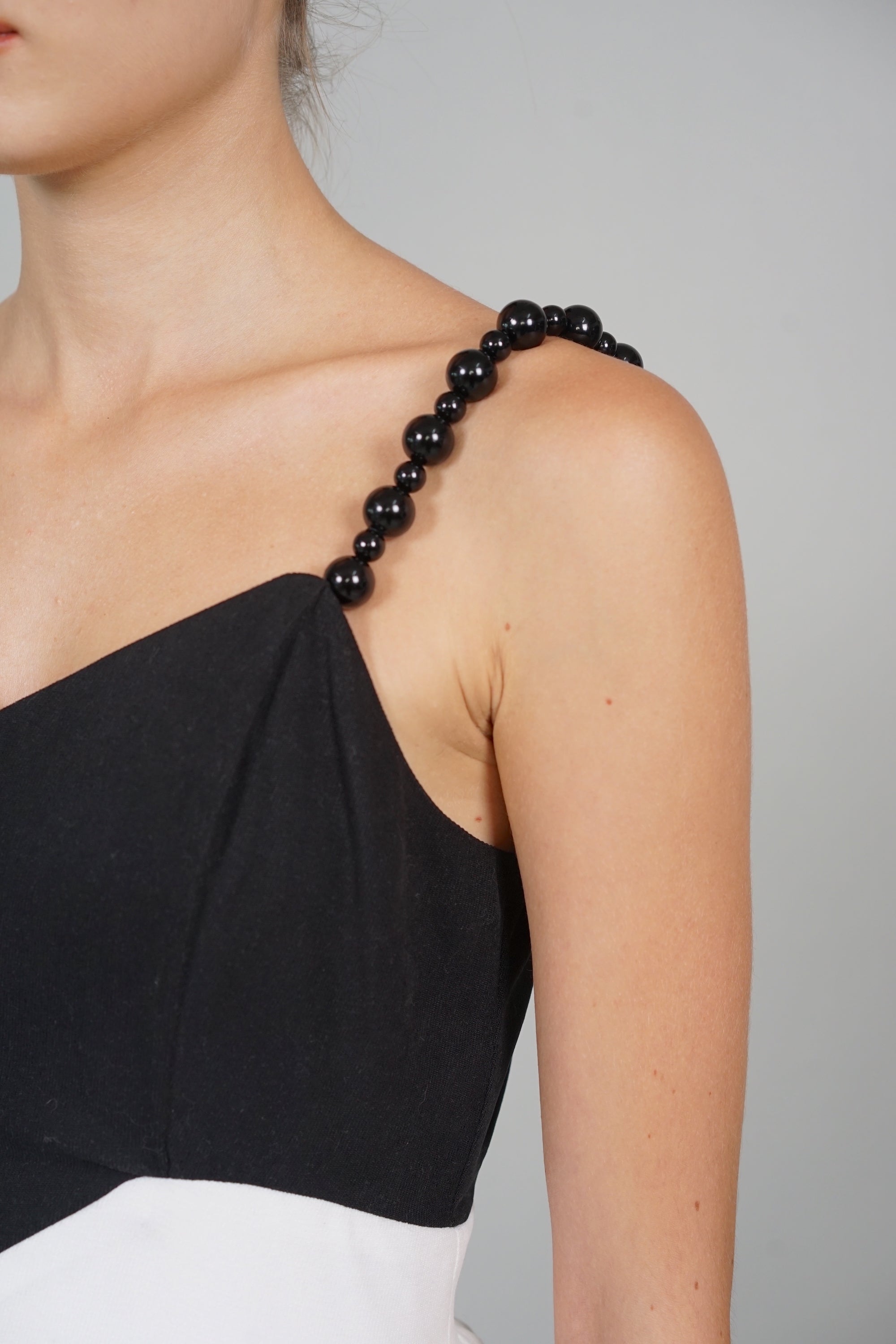 Avery Cami Midi Dress in Black White