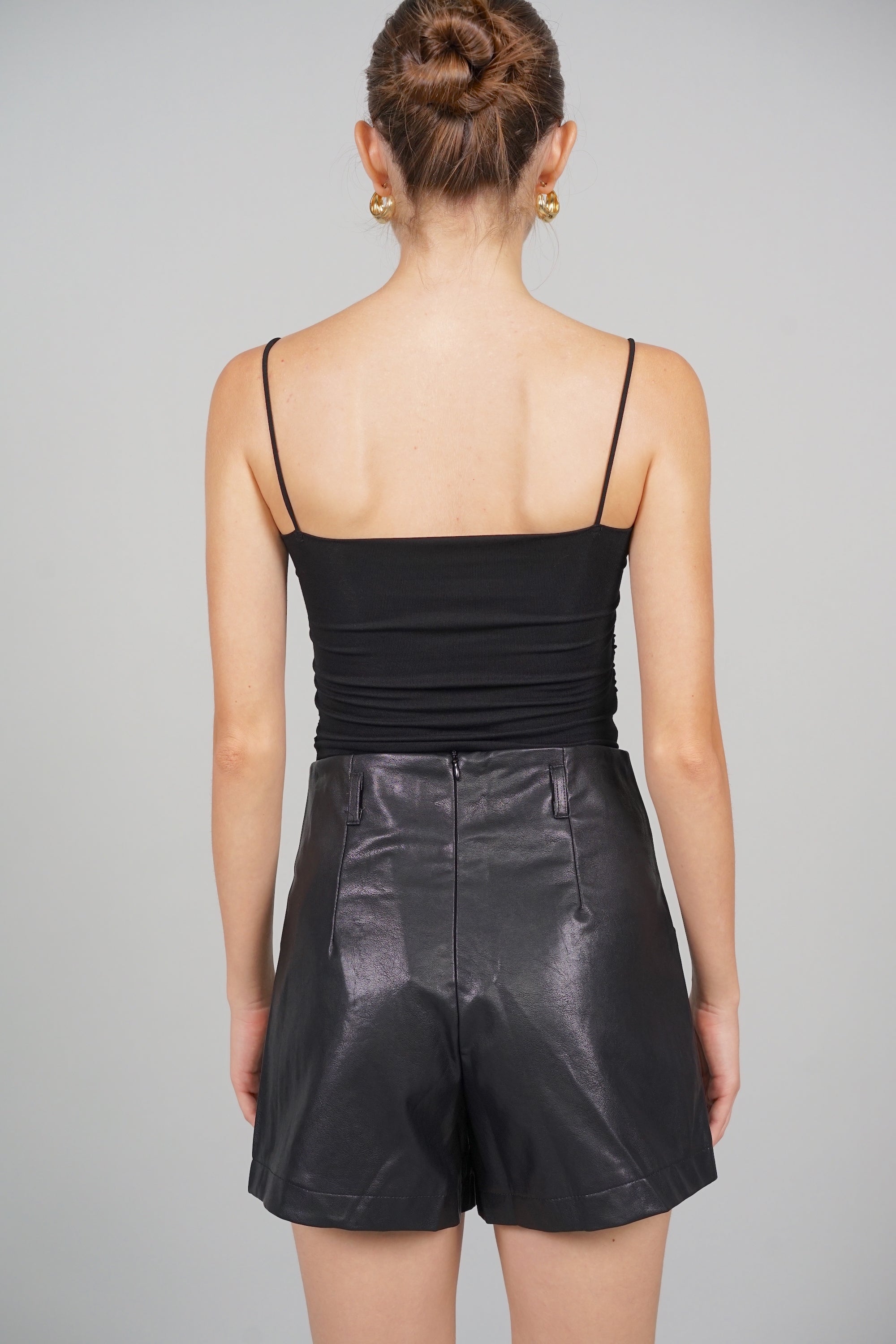 EVERYDAY / Zadie Leather Shorts in Black
