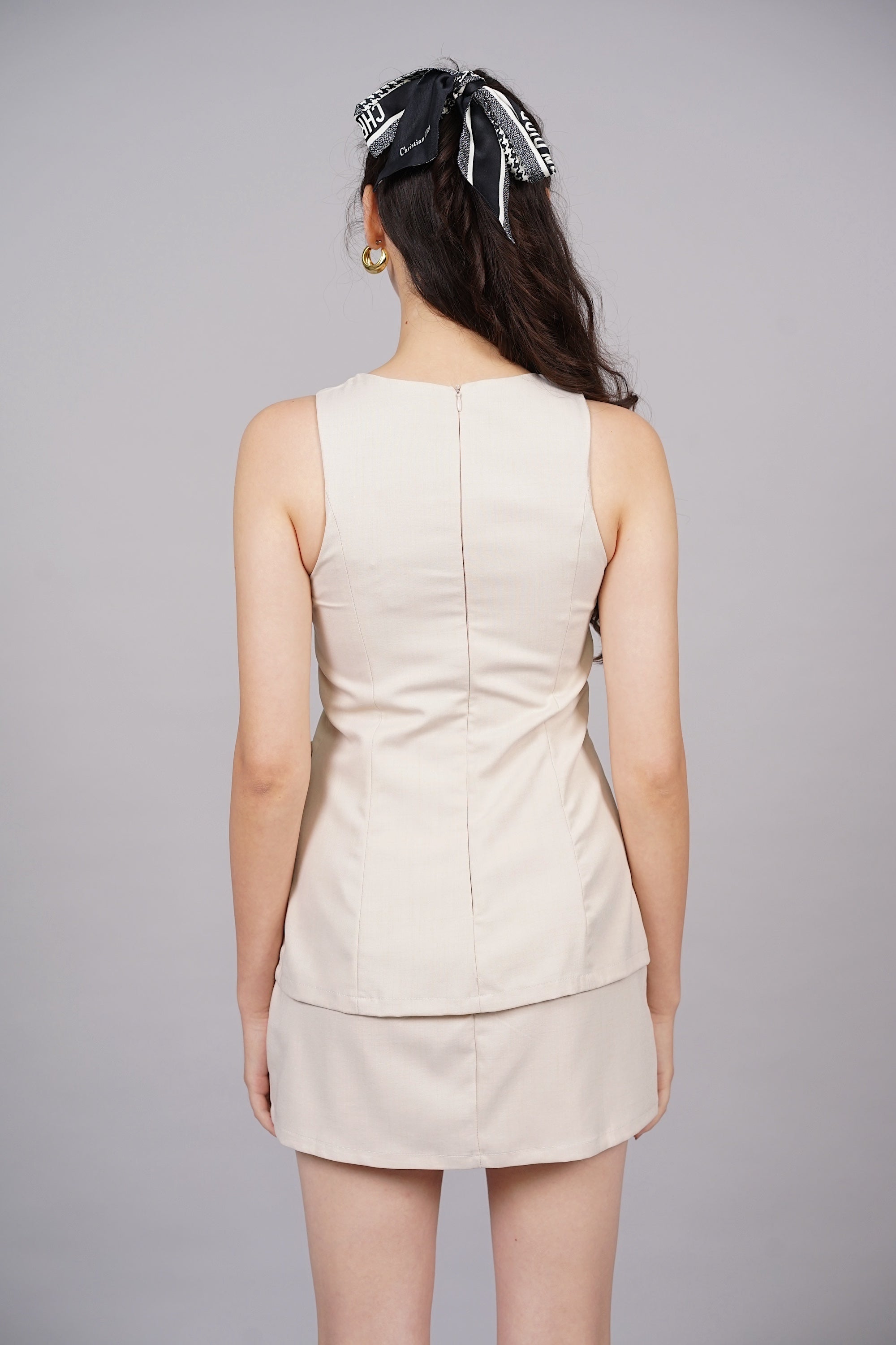 Vest Romper in Nude