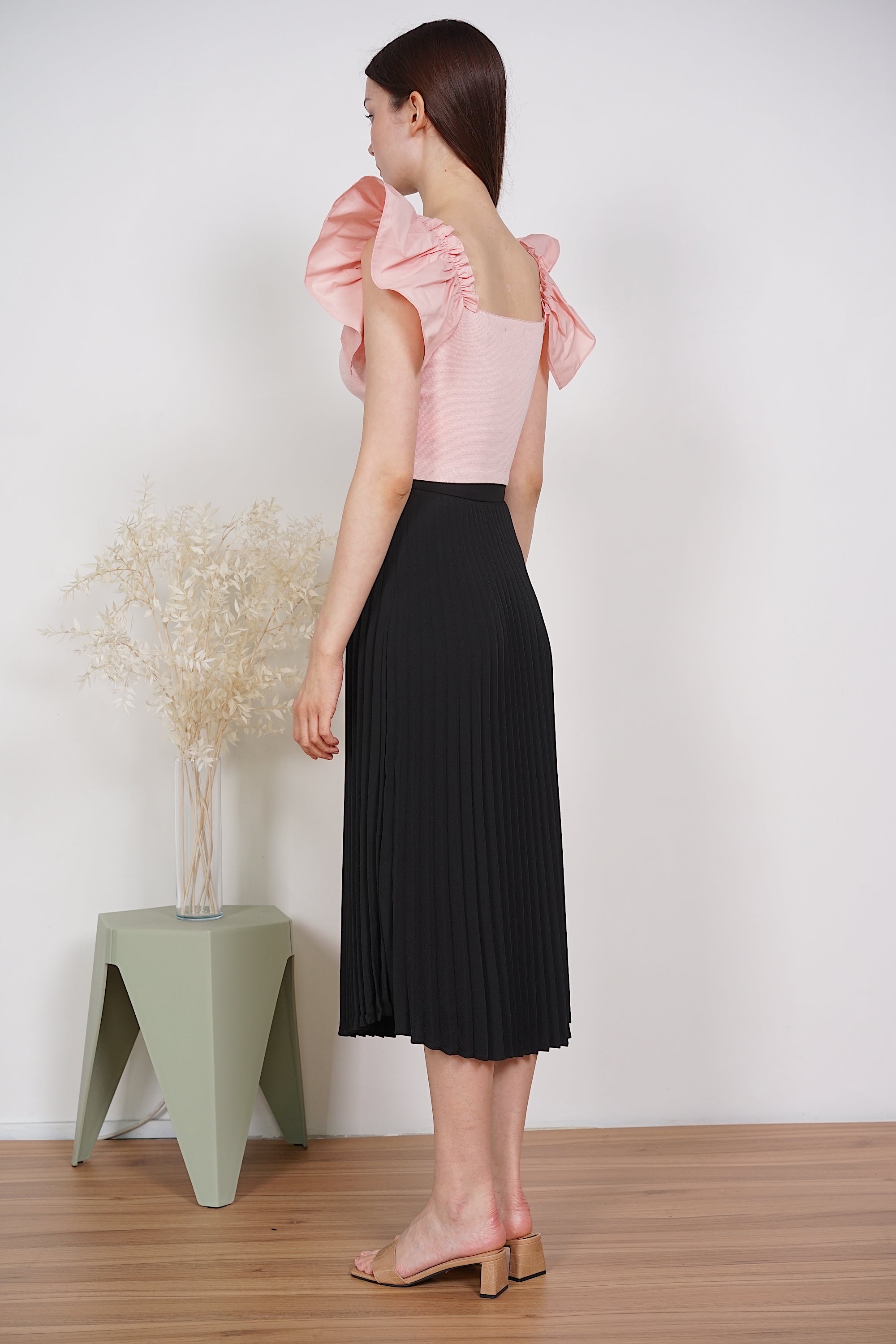 Mara Ruffled Top in Pink