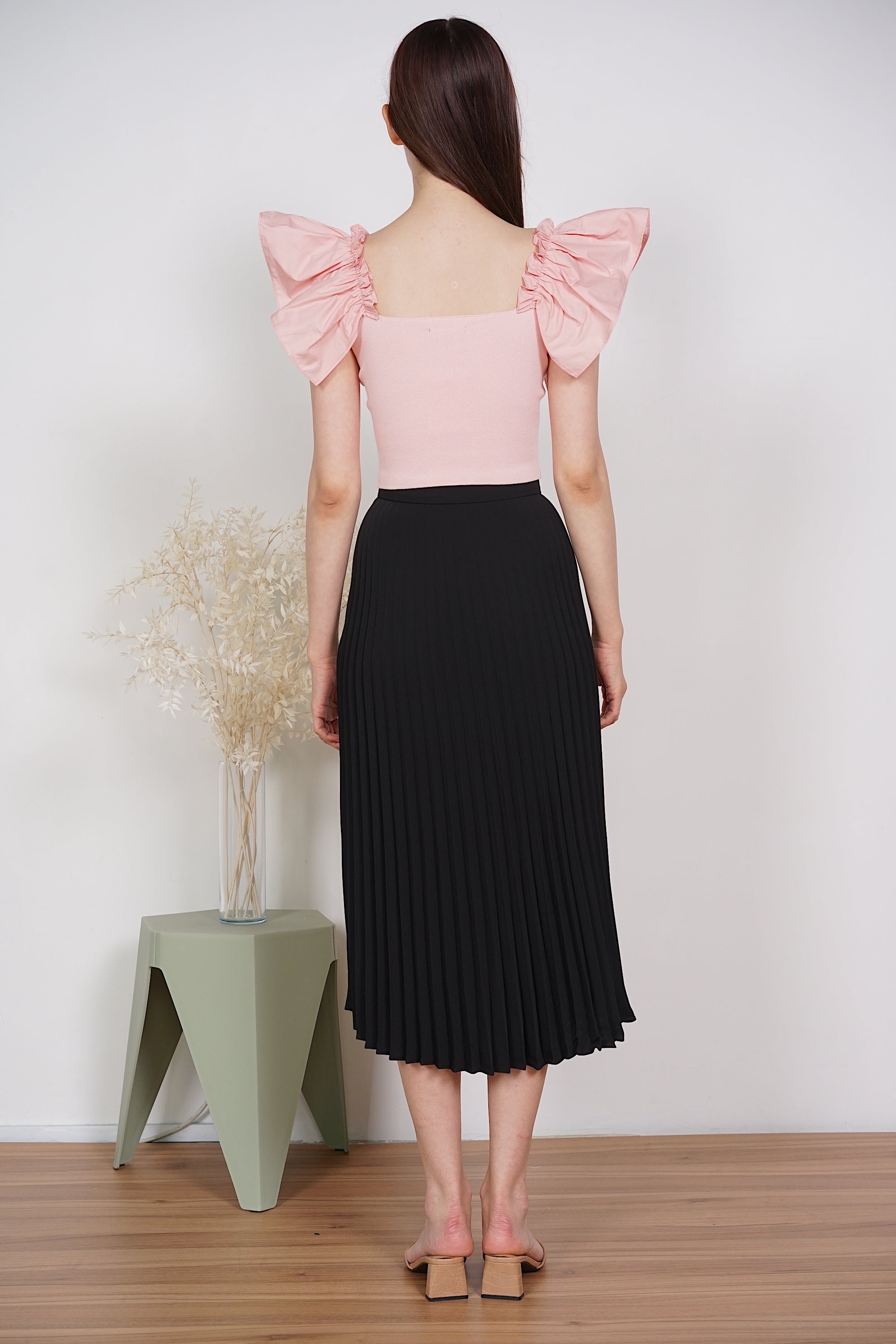Mara Ruffled Top in Pink