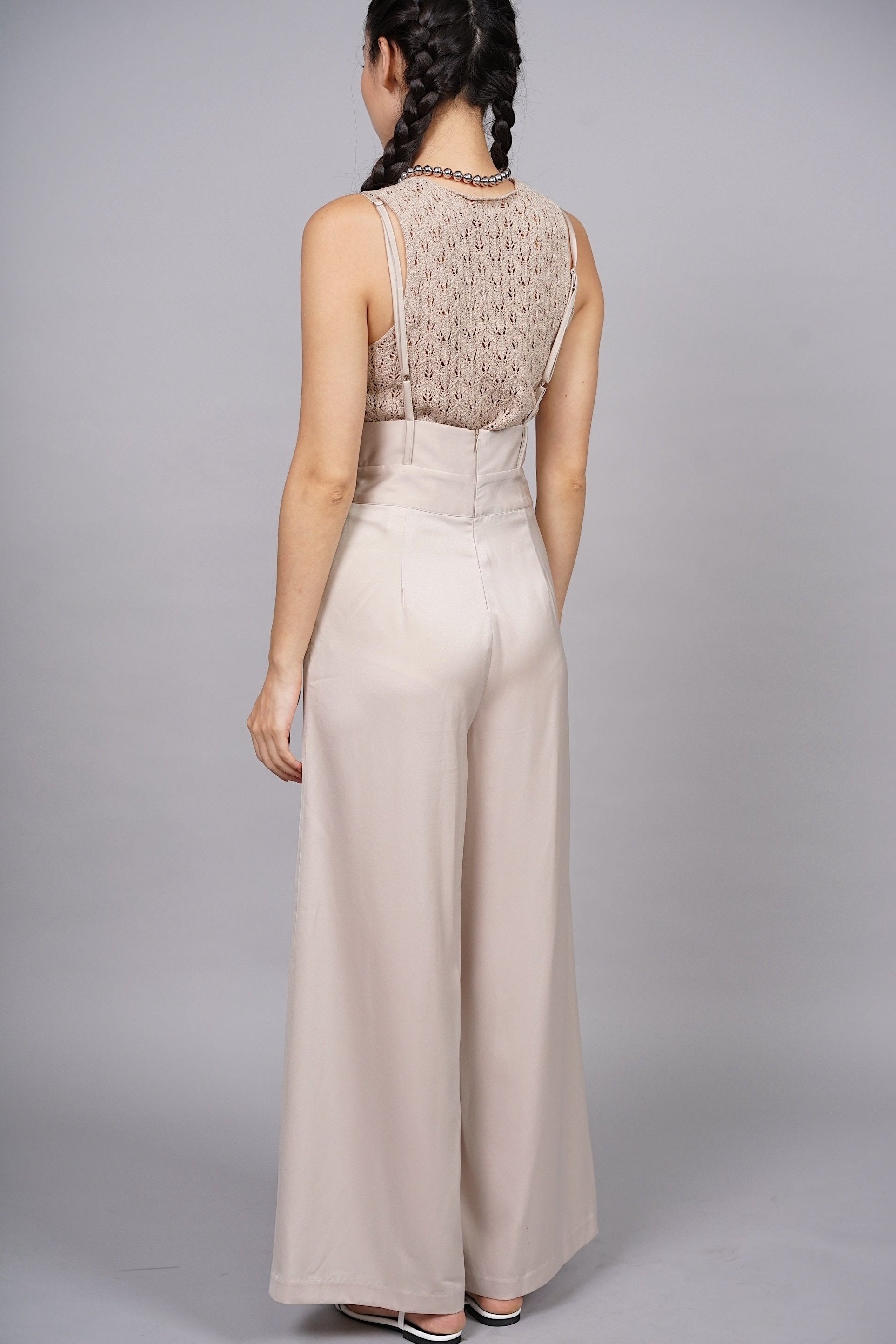Maude Fluid Jumpsuit in Champagne