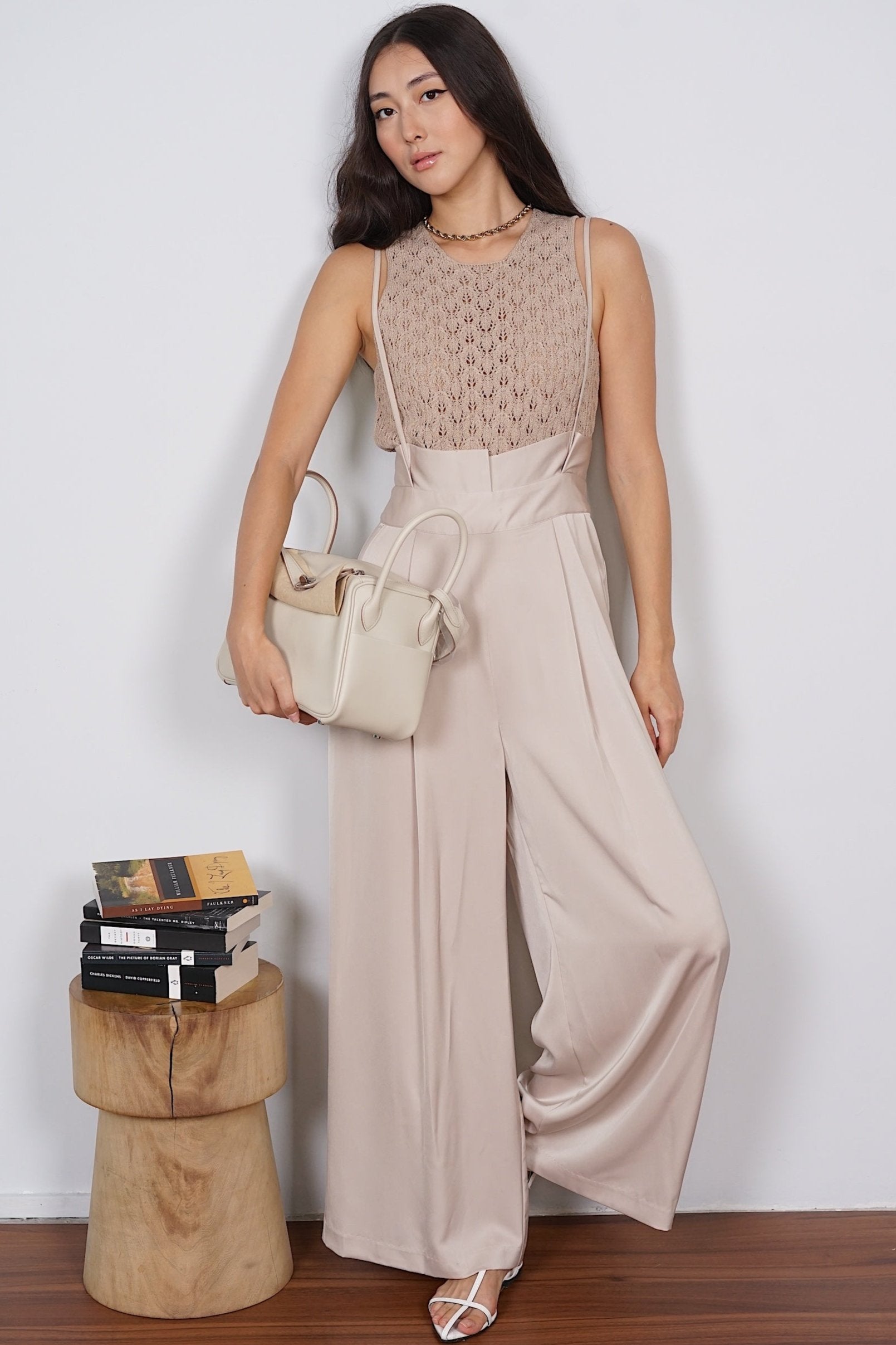 Maude Fluid Jumpsuit in Champagne
