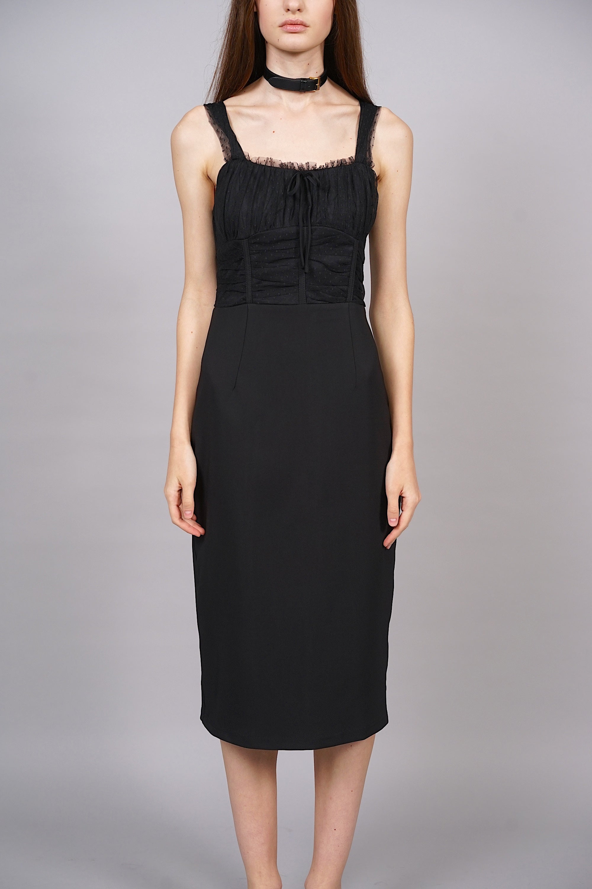 Viviana Mesh Dress in Black