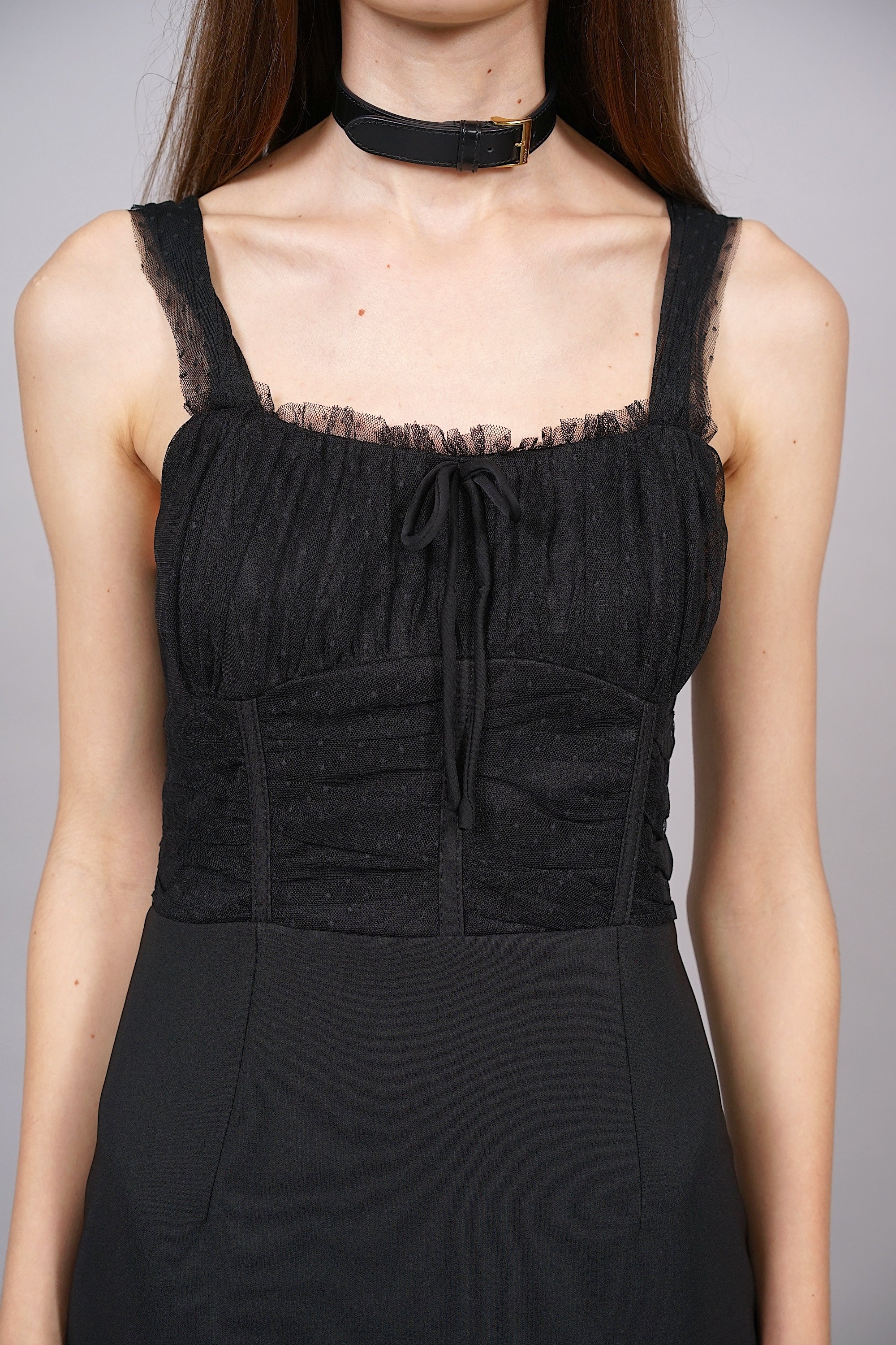 Viviana Mesh Dress in Black