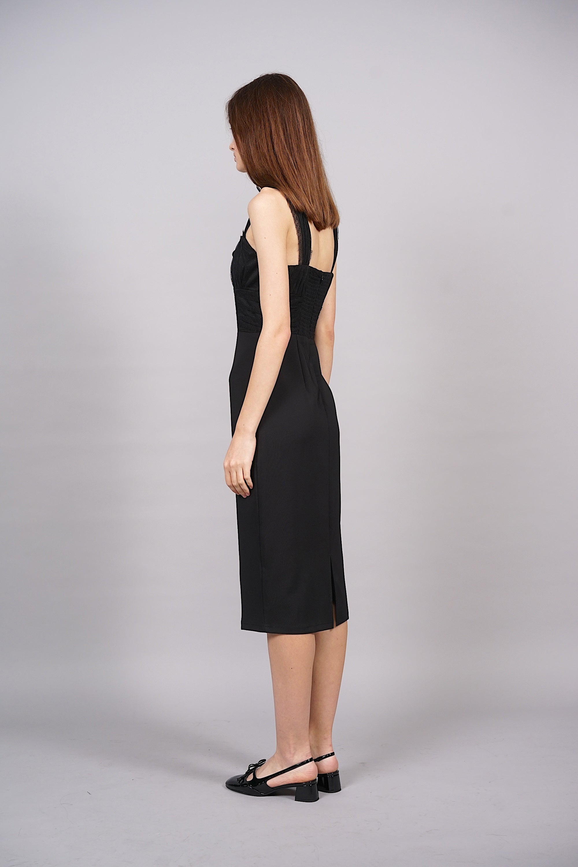 Viviana Mesh Dress in Black