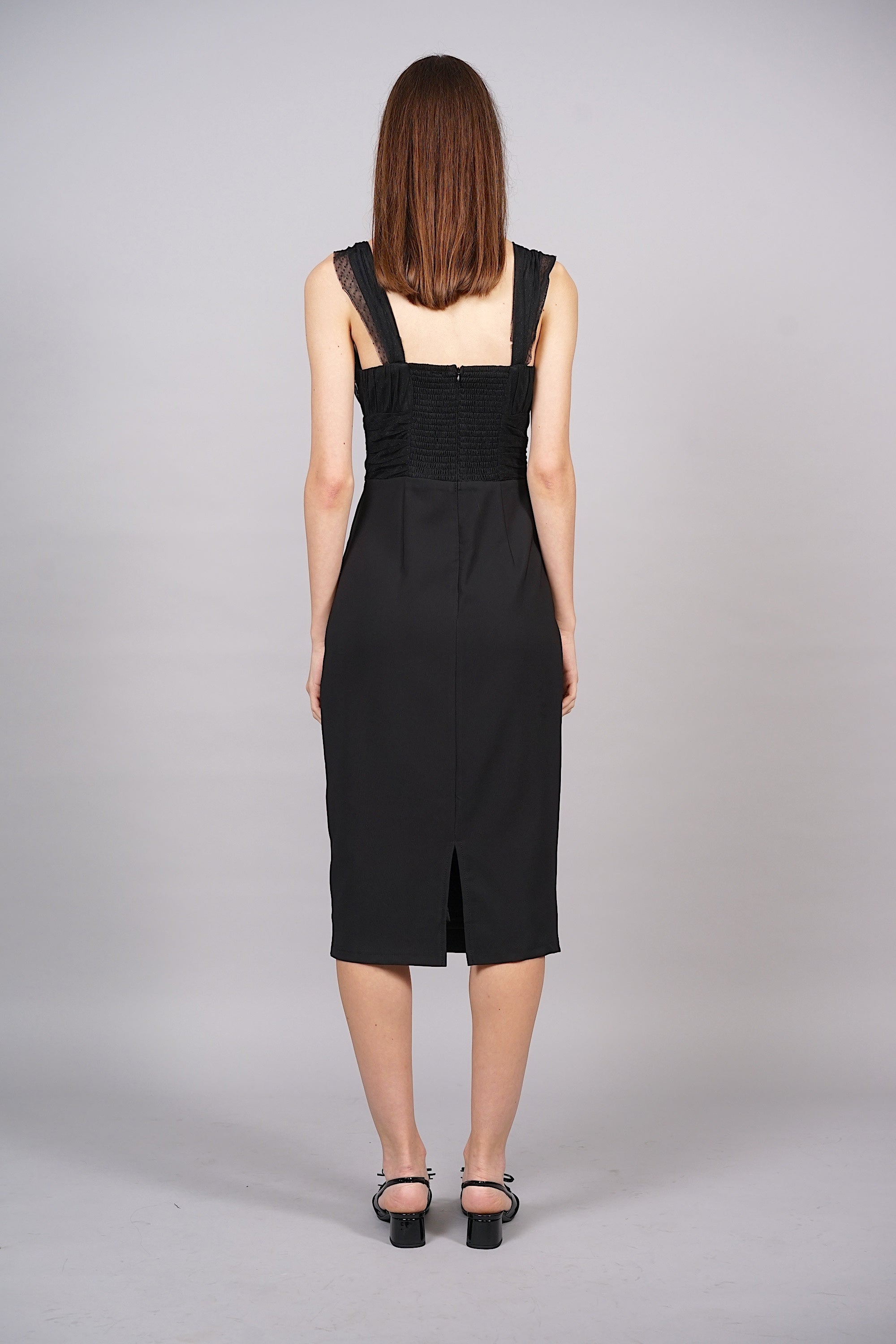 Viviana Mesh Dress in Black