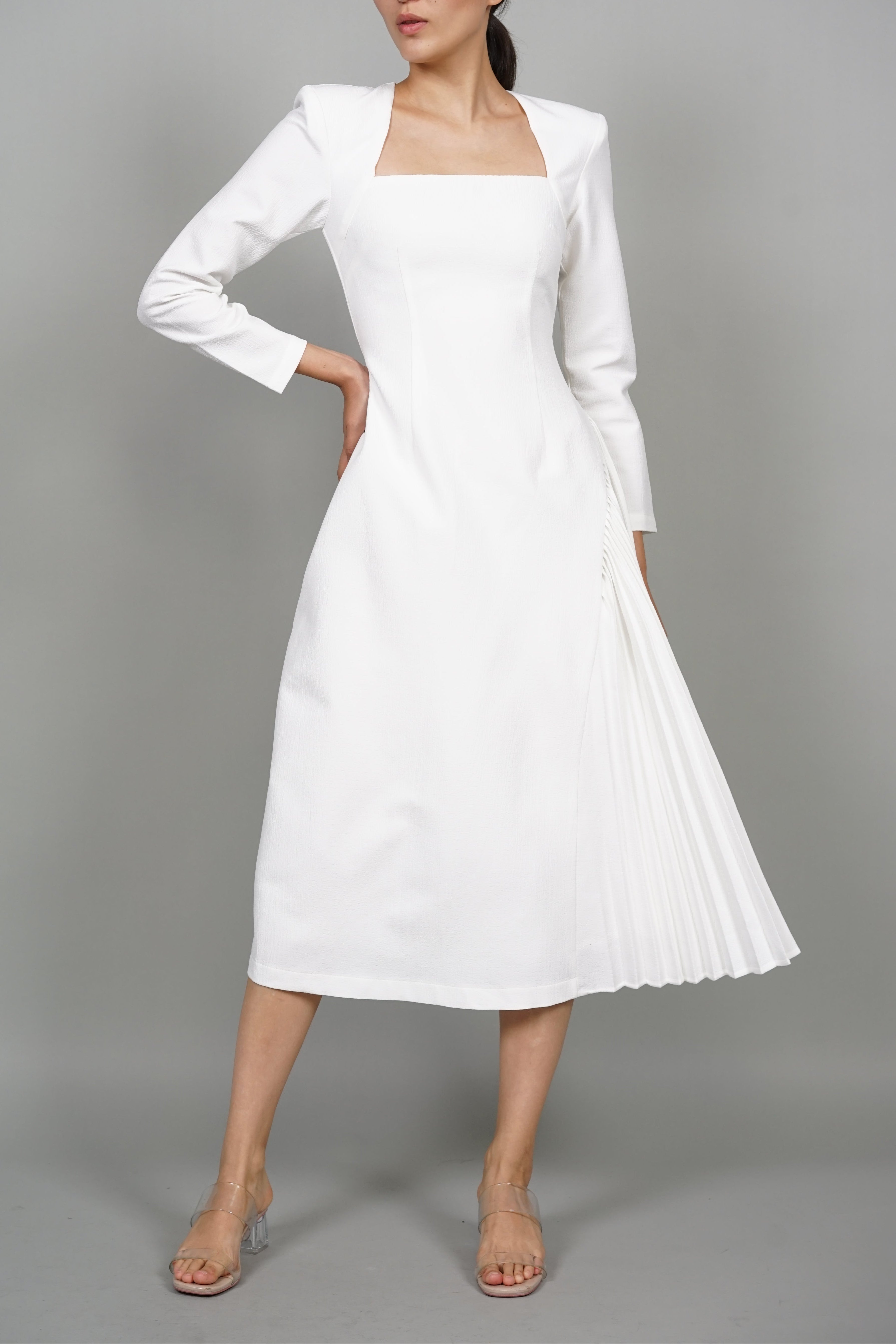 Tenzi Midi Dress in White