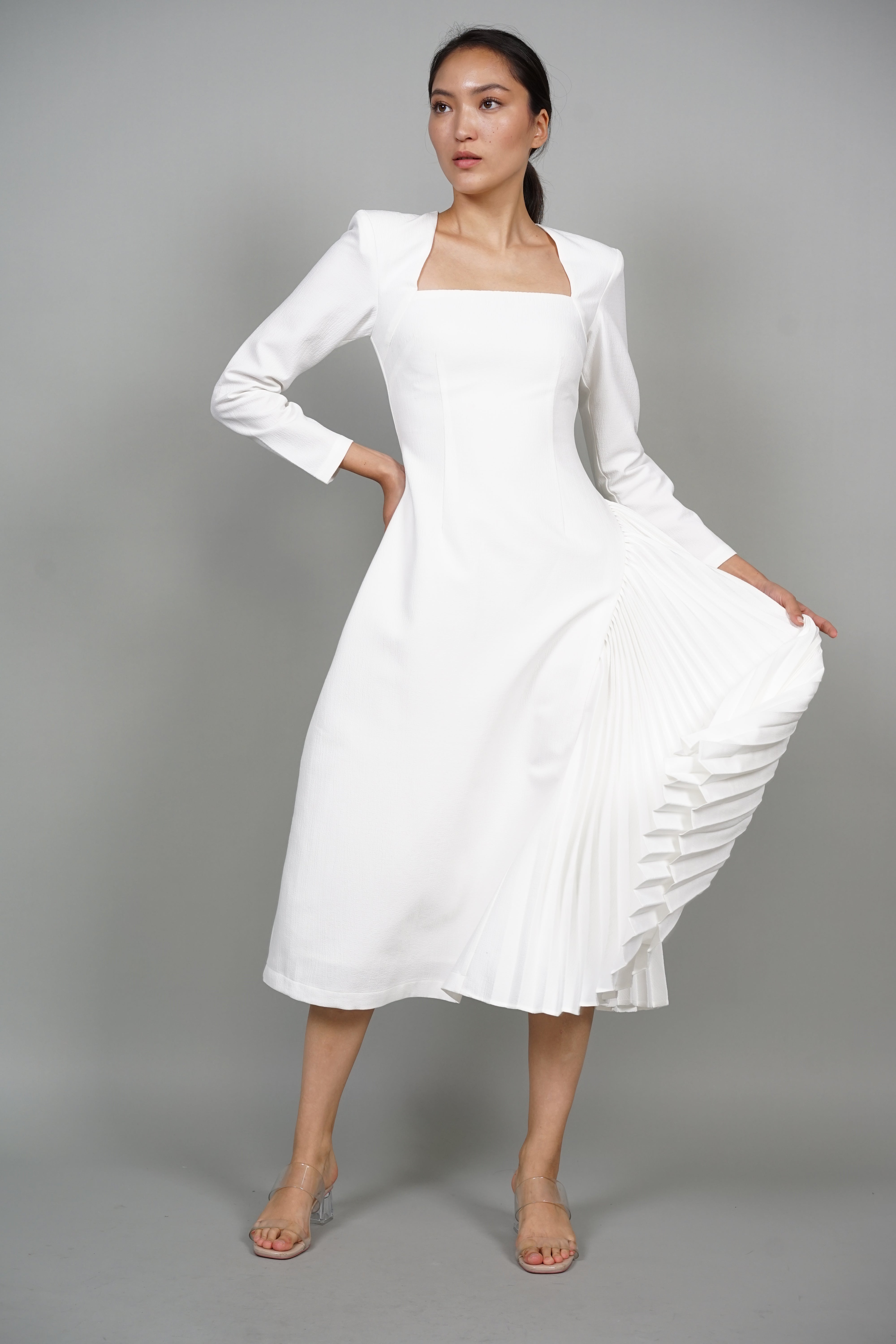 Tenzi Midi Dress in White