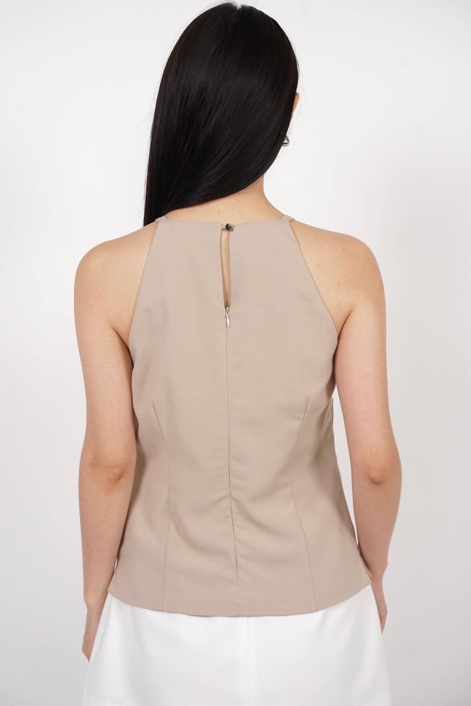 Halter Neck Top in Nude