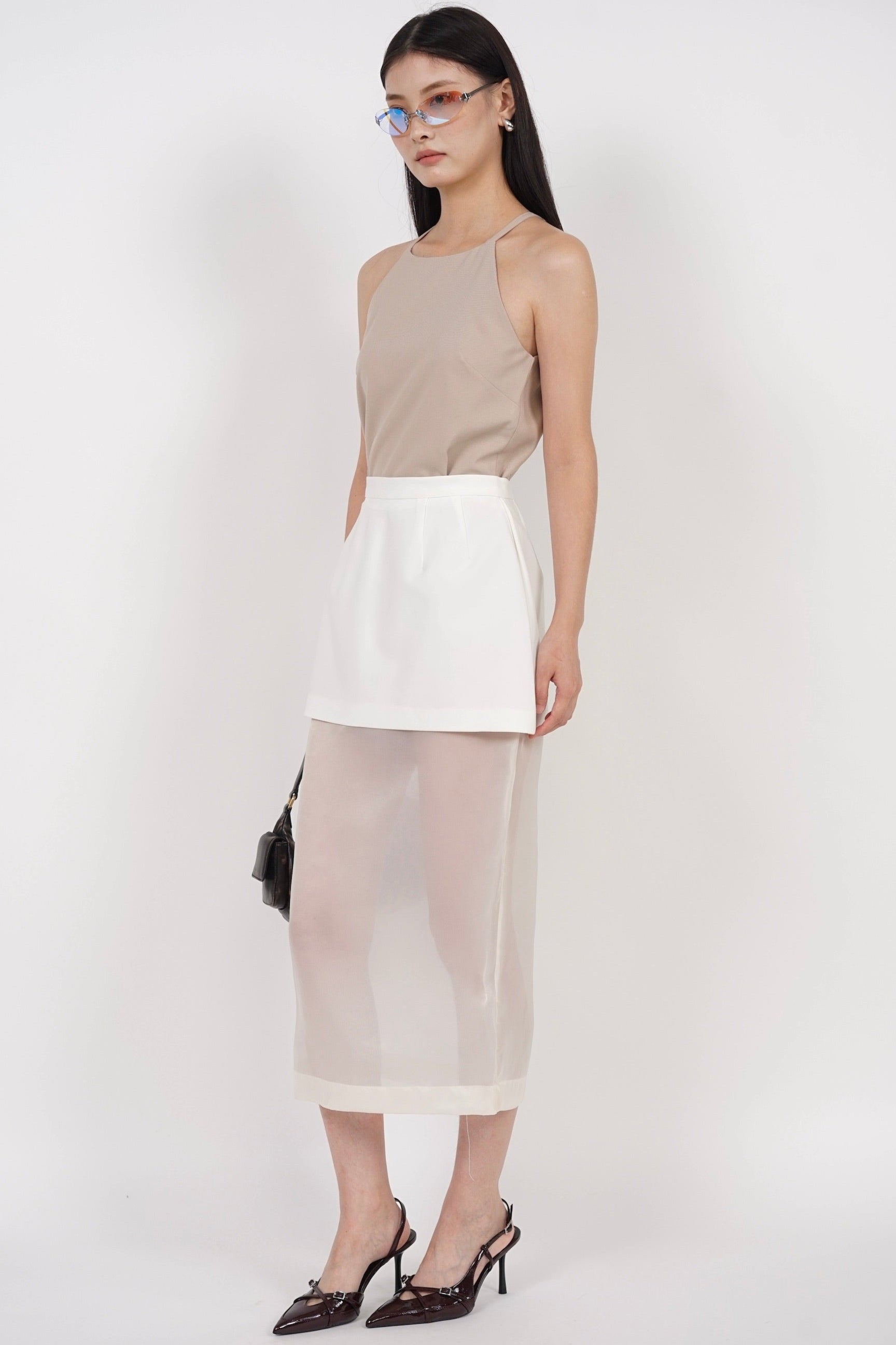 Halter Neck Top in Nude