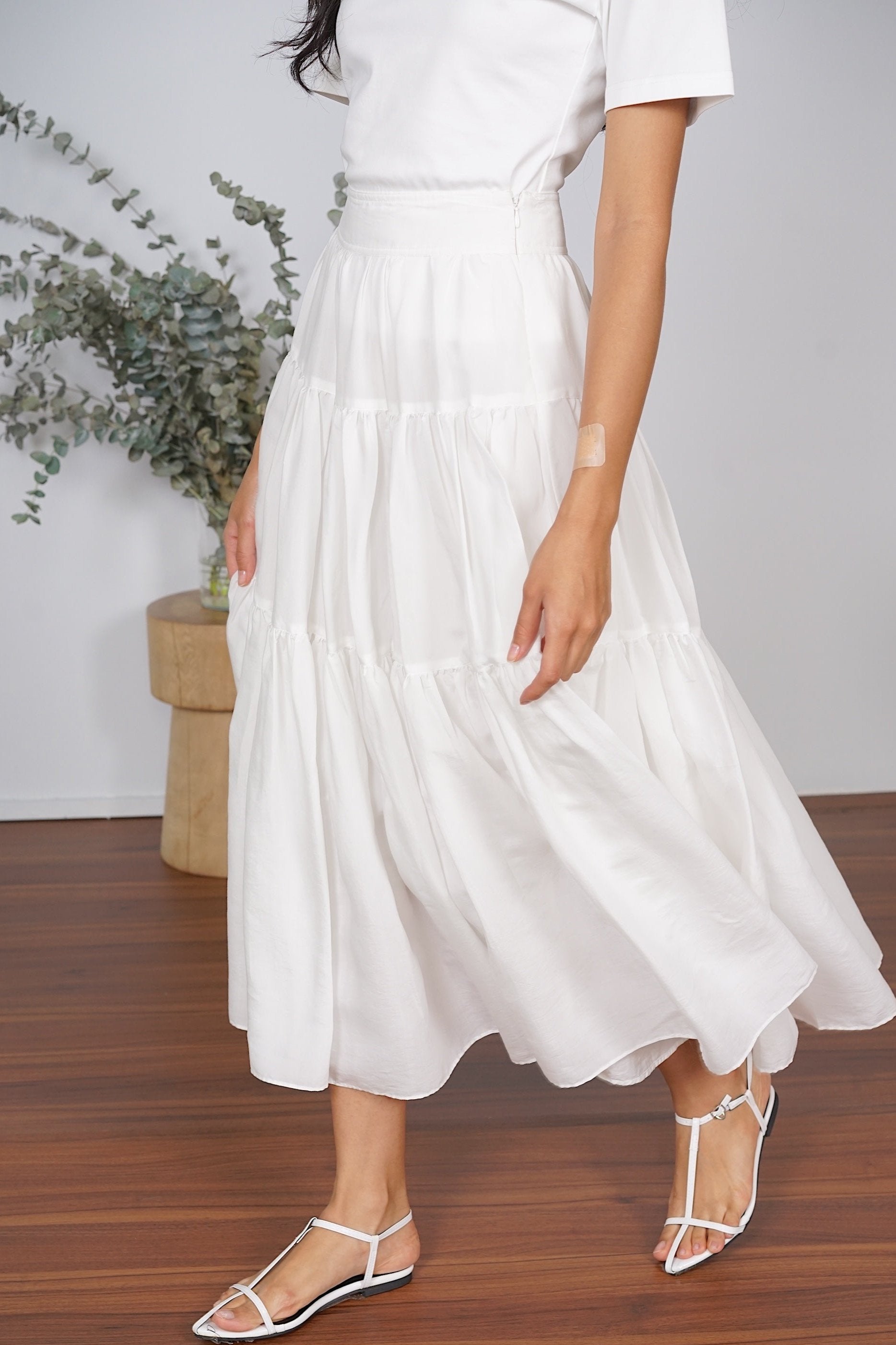 Cloud Maxi Skirt in Cotton White