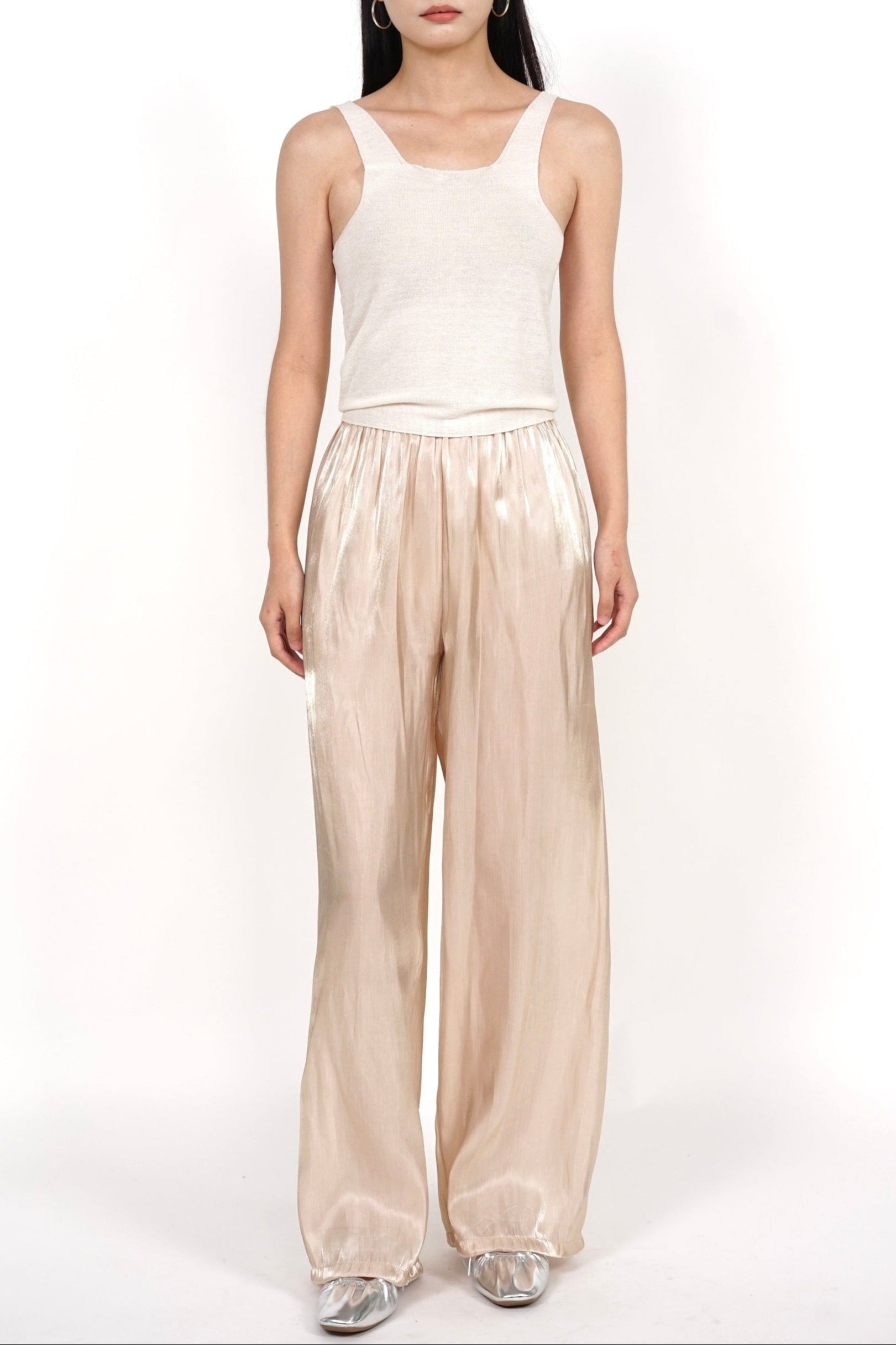 Singlet Knit Top in White