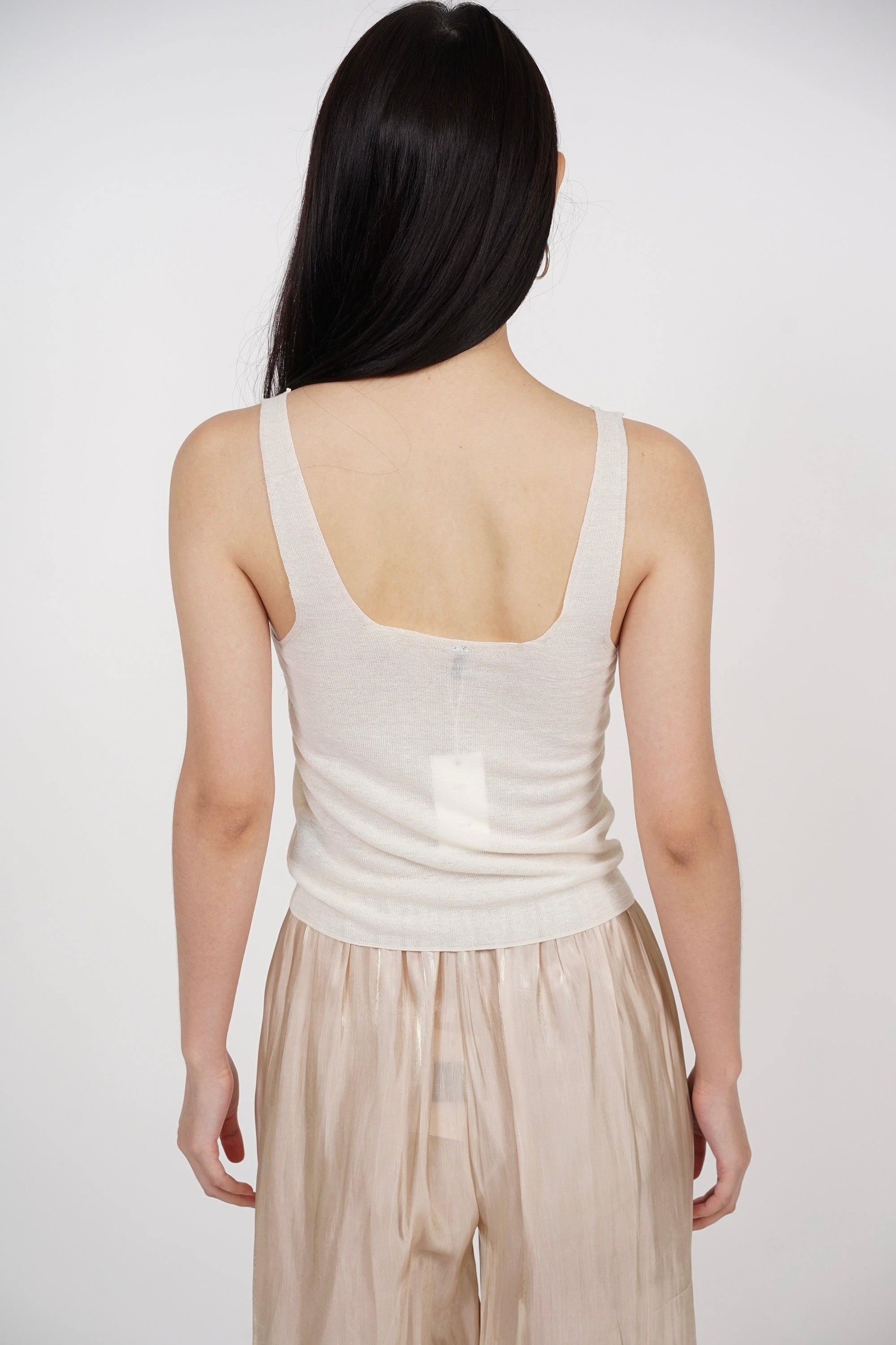 Singlet Knit Top in White
