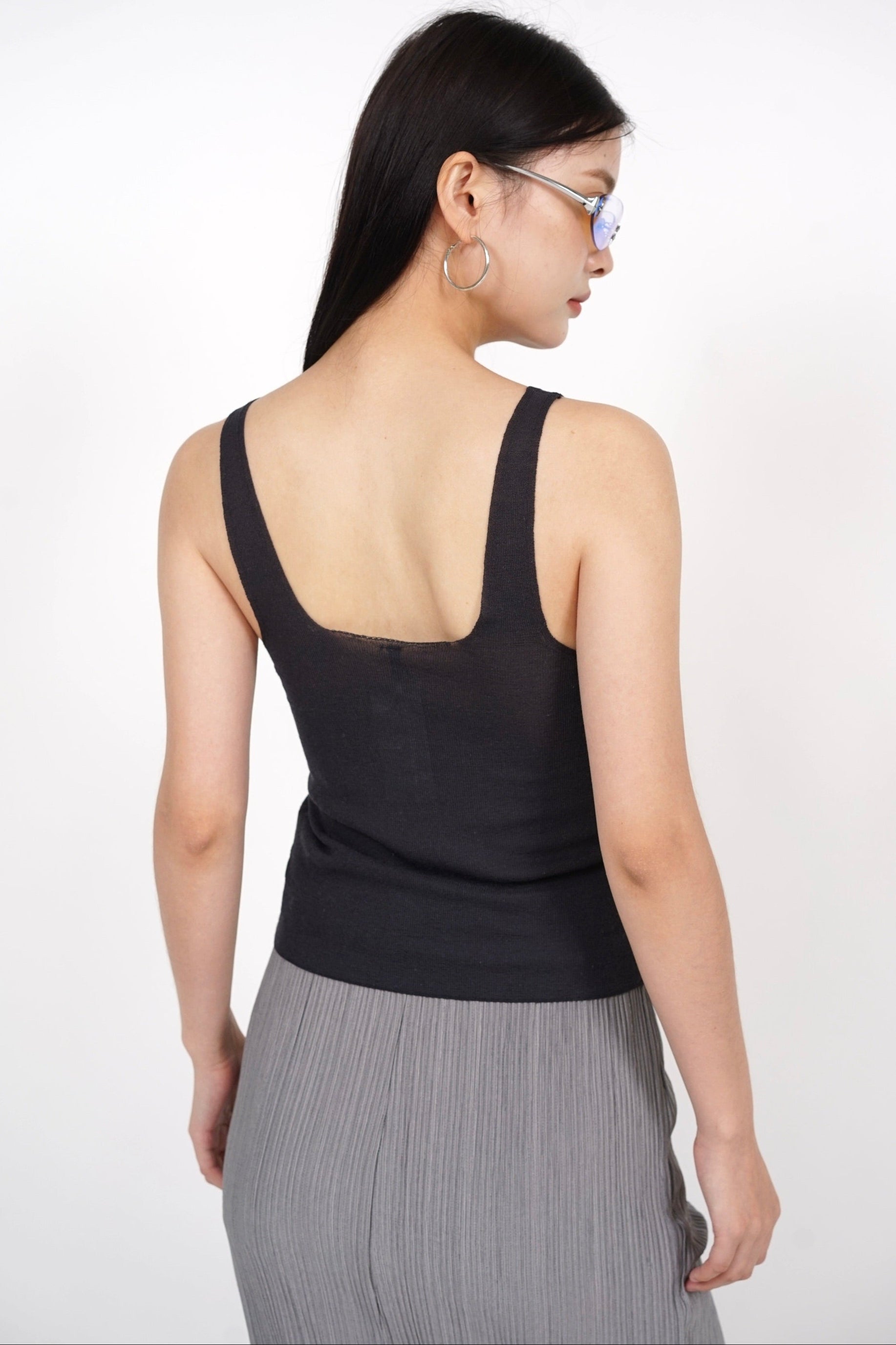 Singlet Knit Top in Slate