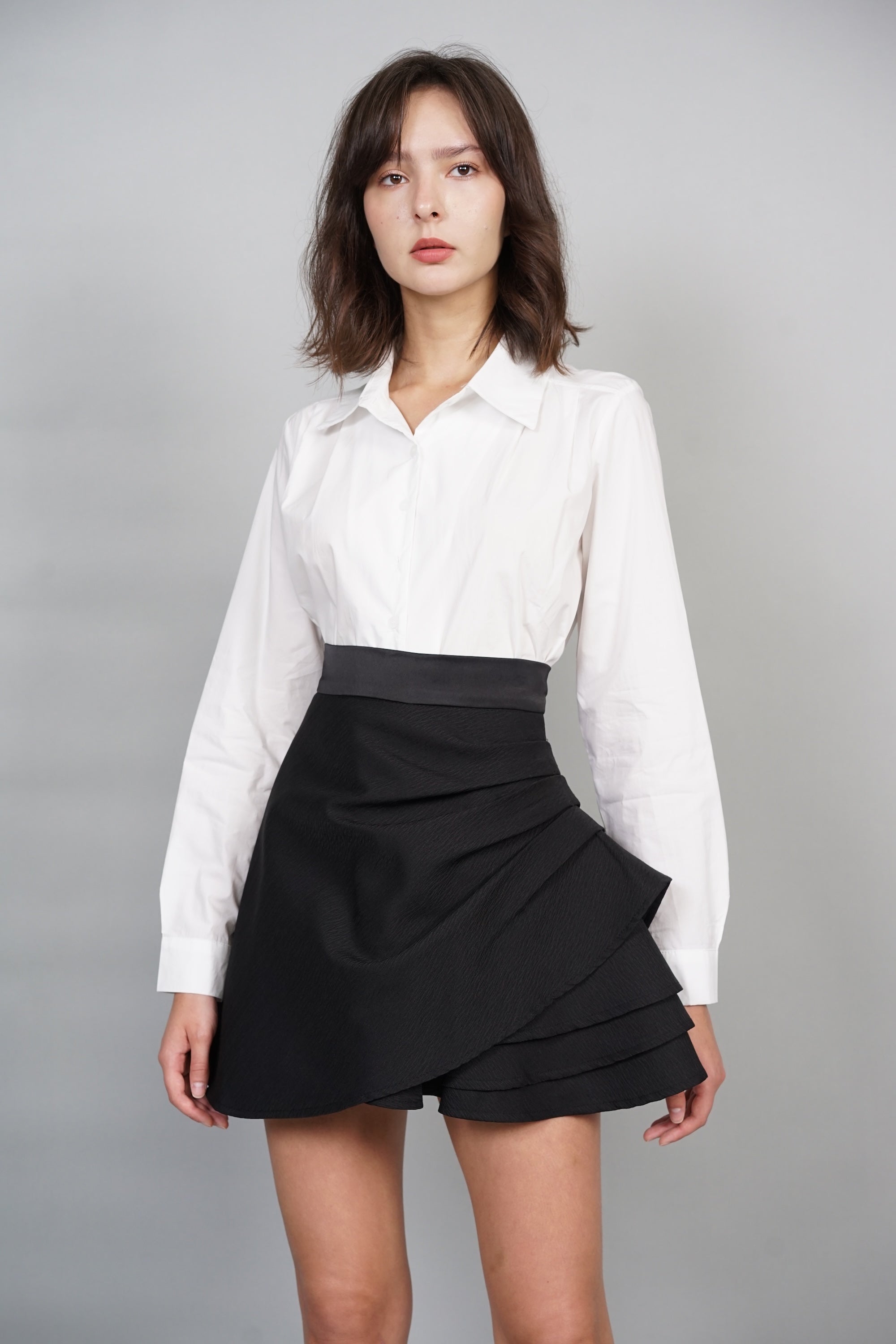 Oxlei Side Ruched Skorts in Black