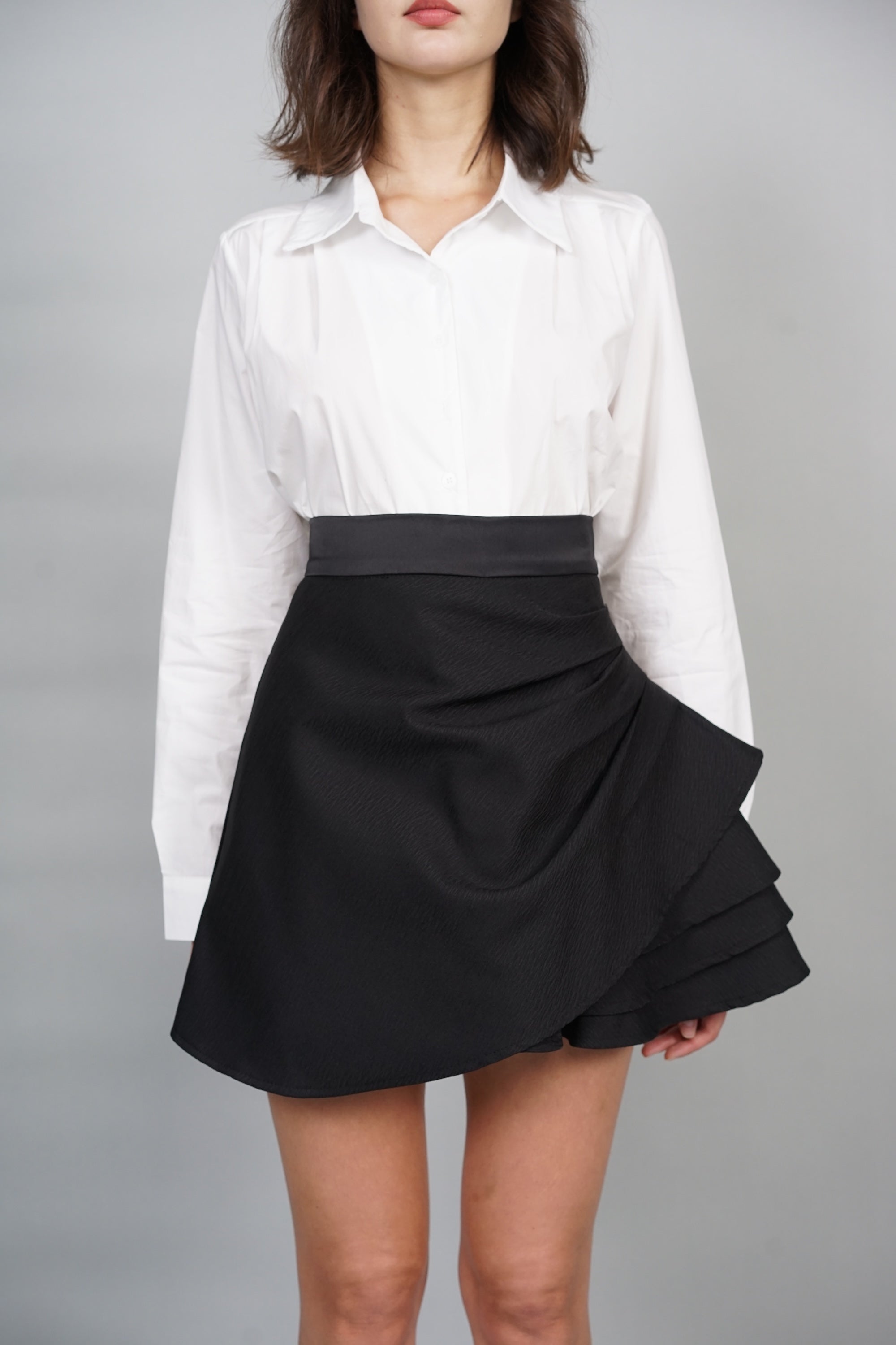 Oxlei Side Ruched Skorts in Black