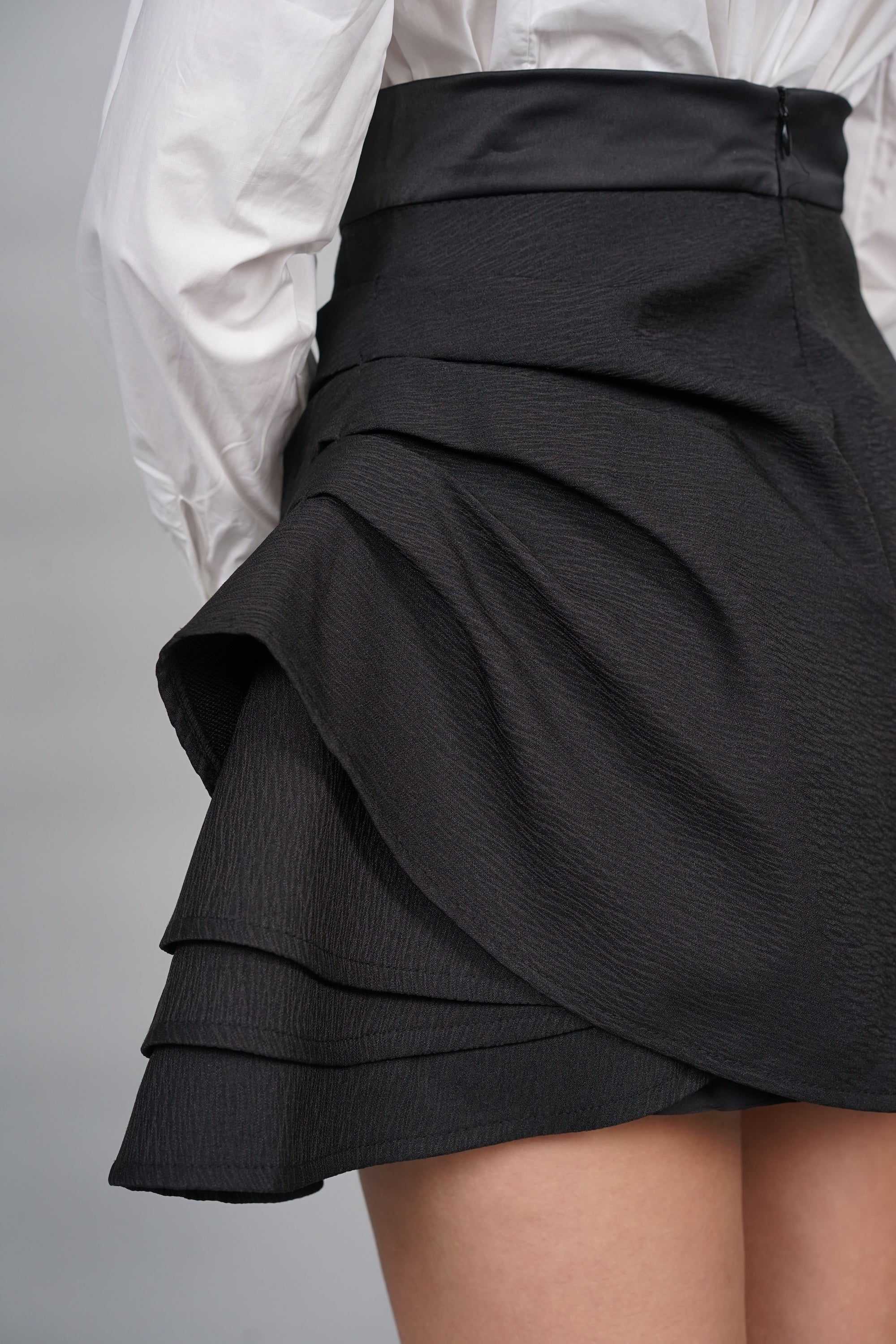 Oxlei Side Ruched Skorts in Black