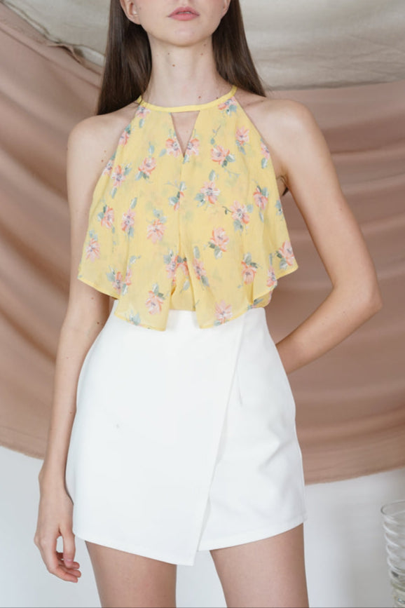 Fyona Asymmetrical Skorts in White